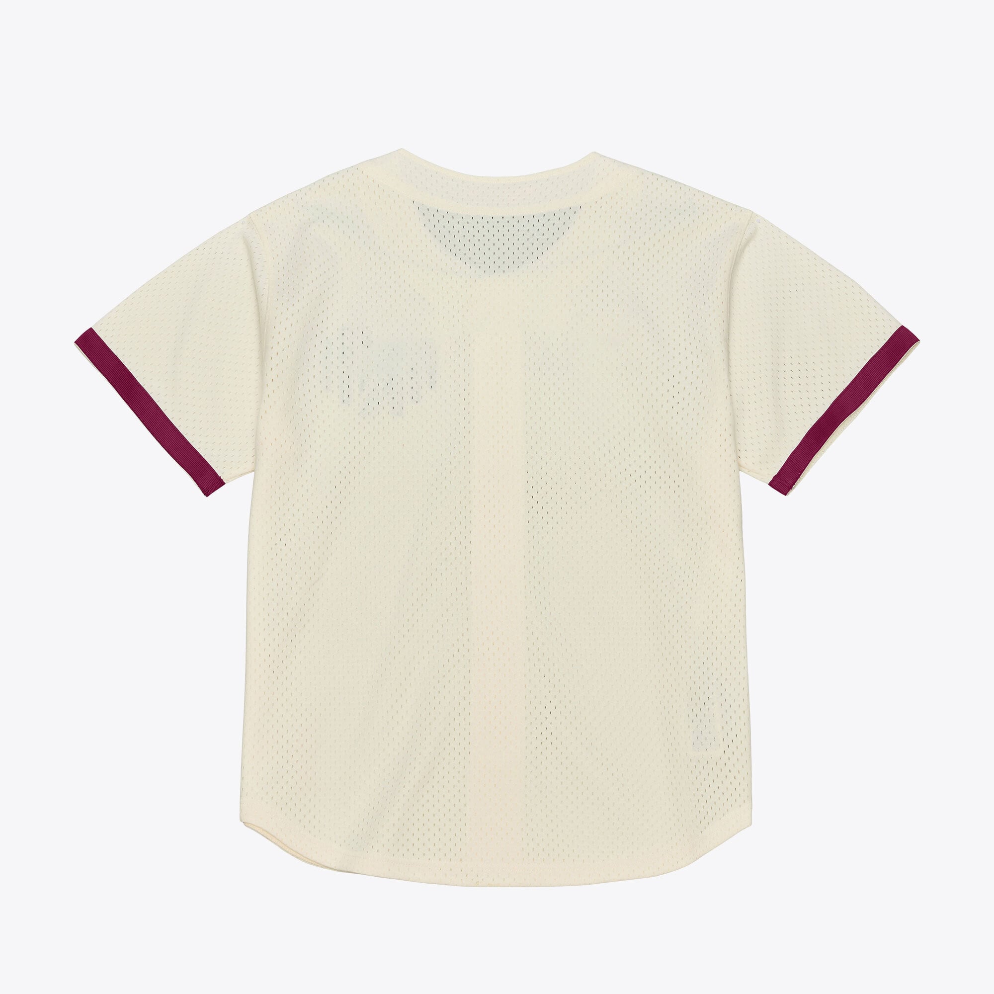 Texas A&M Aggies Mesh Button-Up Batting Practice Baseball Jersey Cream - front view