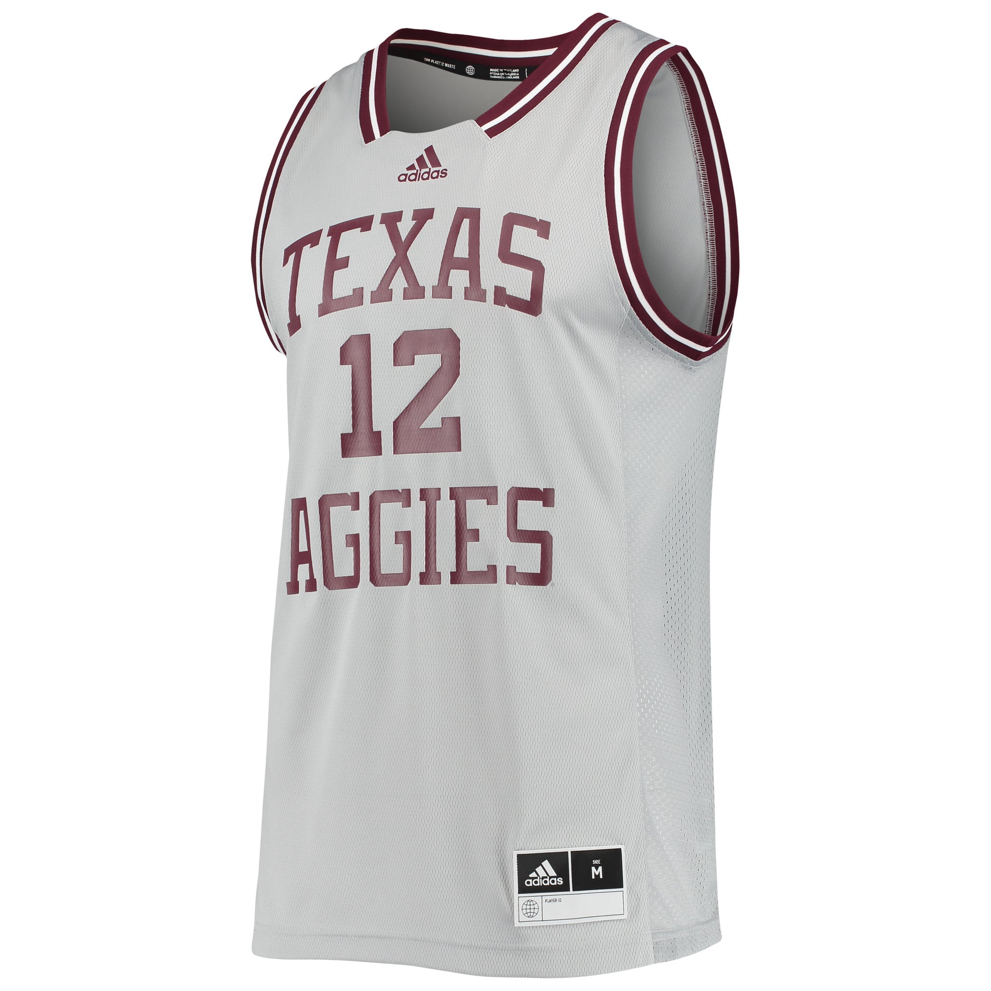 #12 Texas A&M Aggies Reverse Retro Jersey Gray - front view