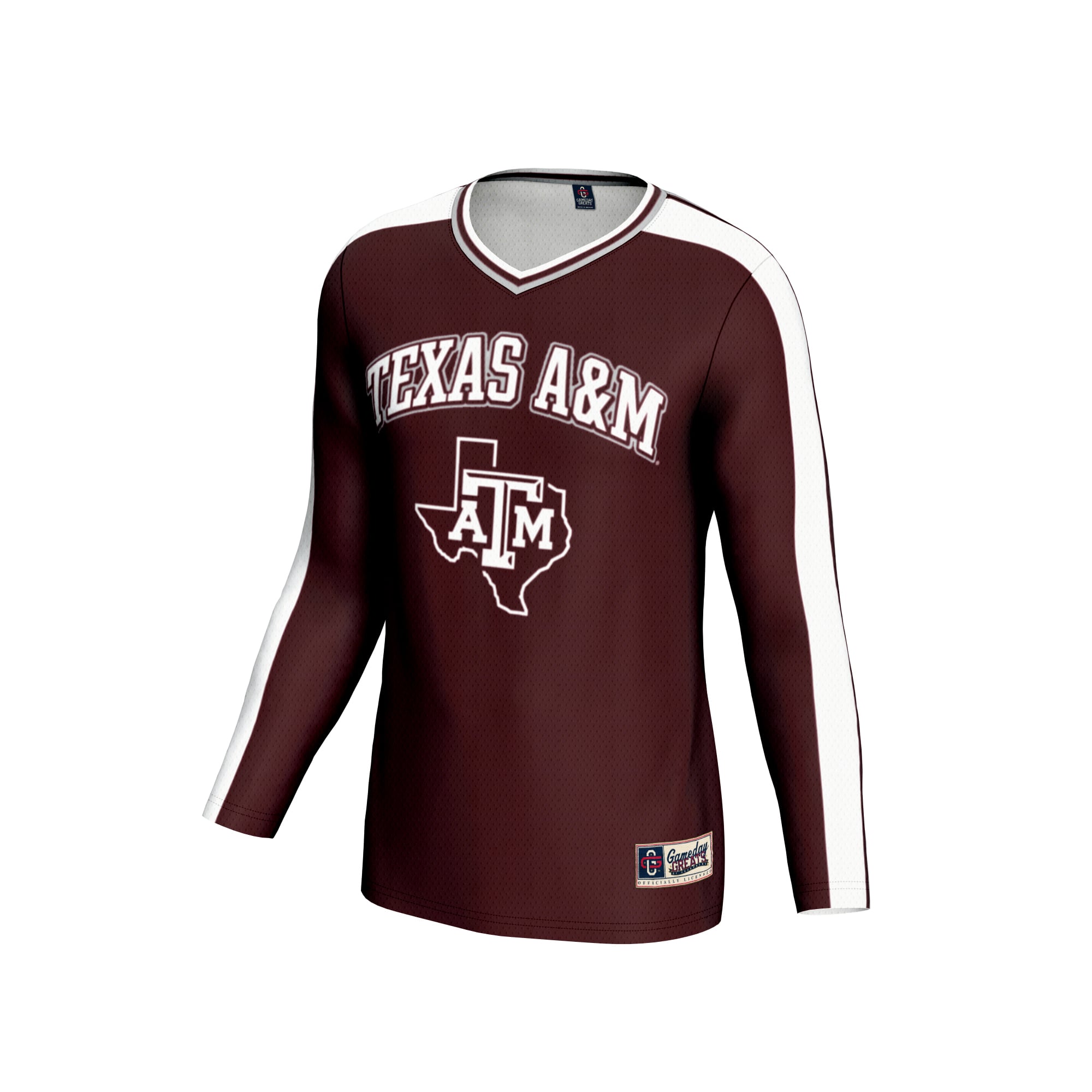 Texas A&M Aggies Youth #12 Lightweight Volleyball Fashion Jersey Maroon - front view