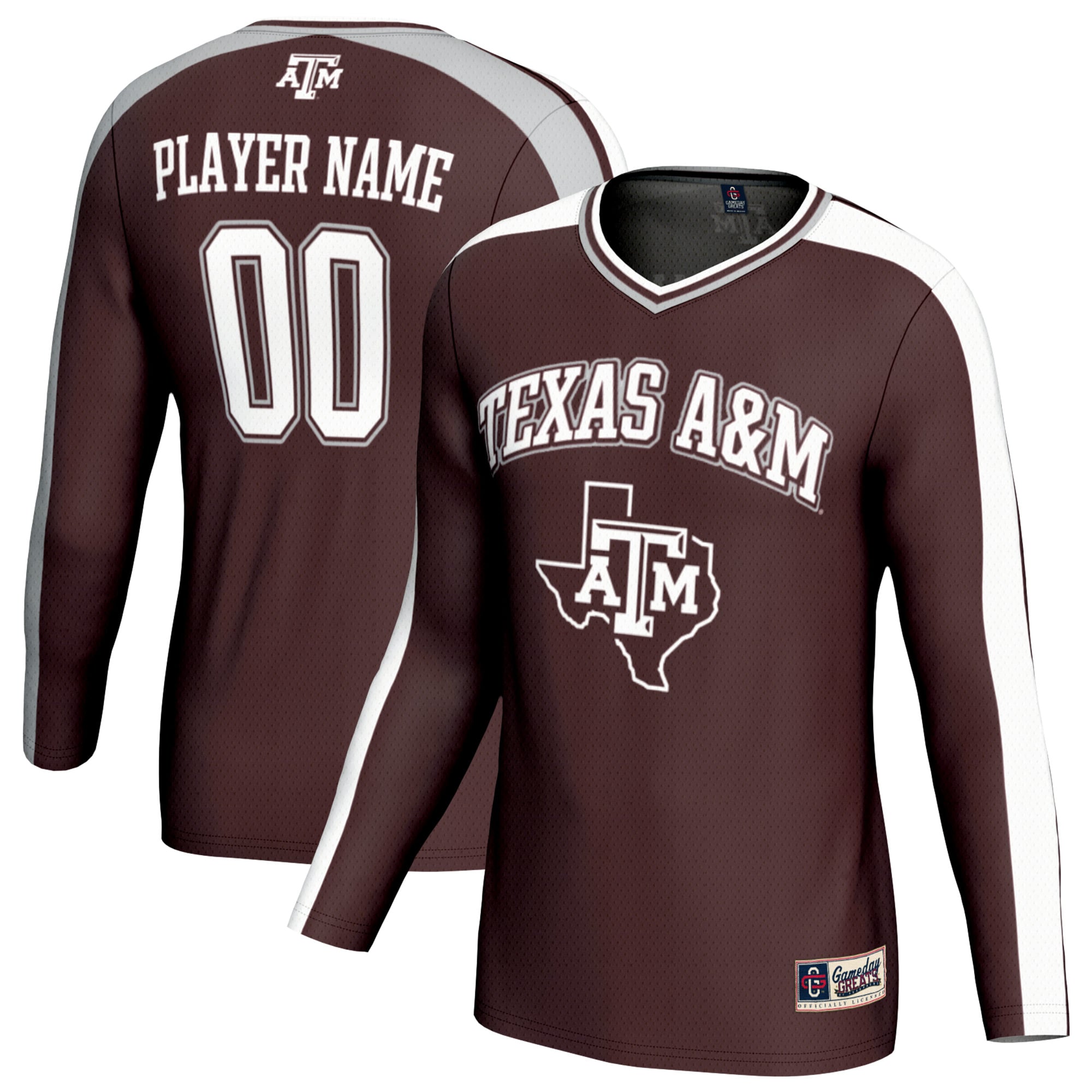 Texas A&M Aggies Unisex Collegiate Women's Volleyball Lightweight Fashion - front and back view