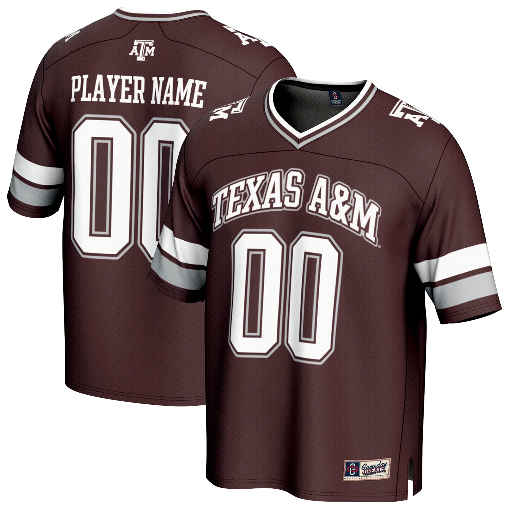 Texas A&M Aggies Unisex Football Fashion Jersey Maroon - front and back view