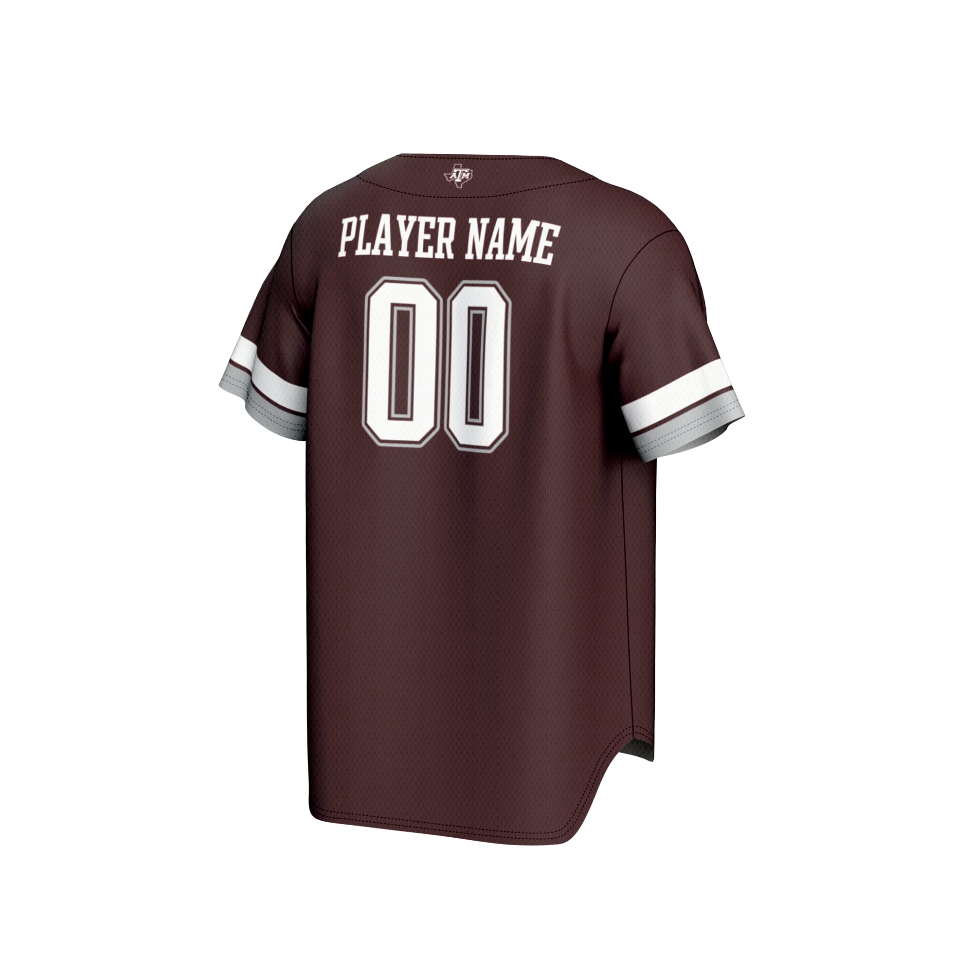 Texas A&M Aggies Unisex Lightweight Baseball Jersey Maroon - back view