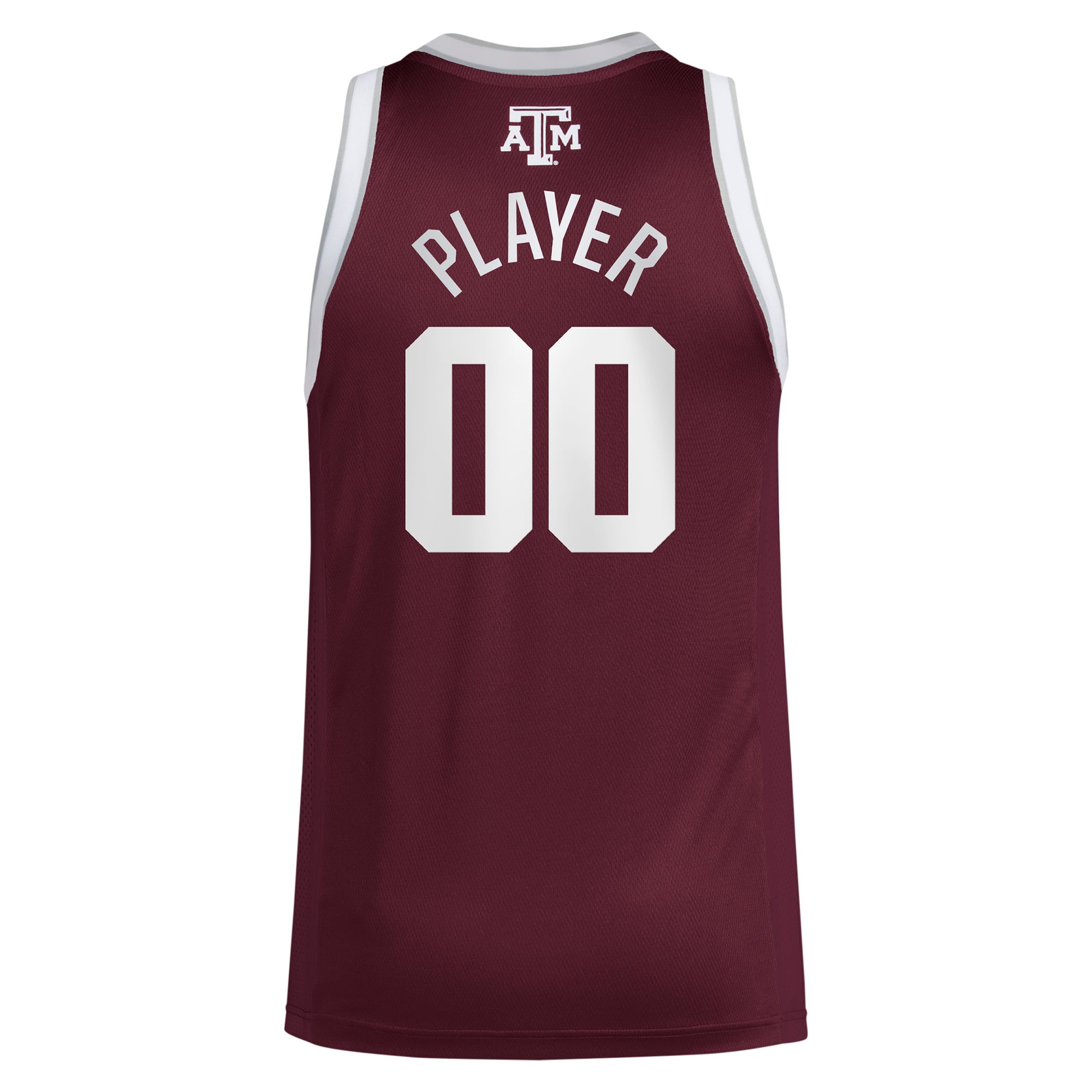 Texas A&M Aggies Unisex Men's Basketball Jersey Maroon - back view