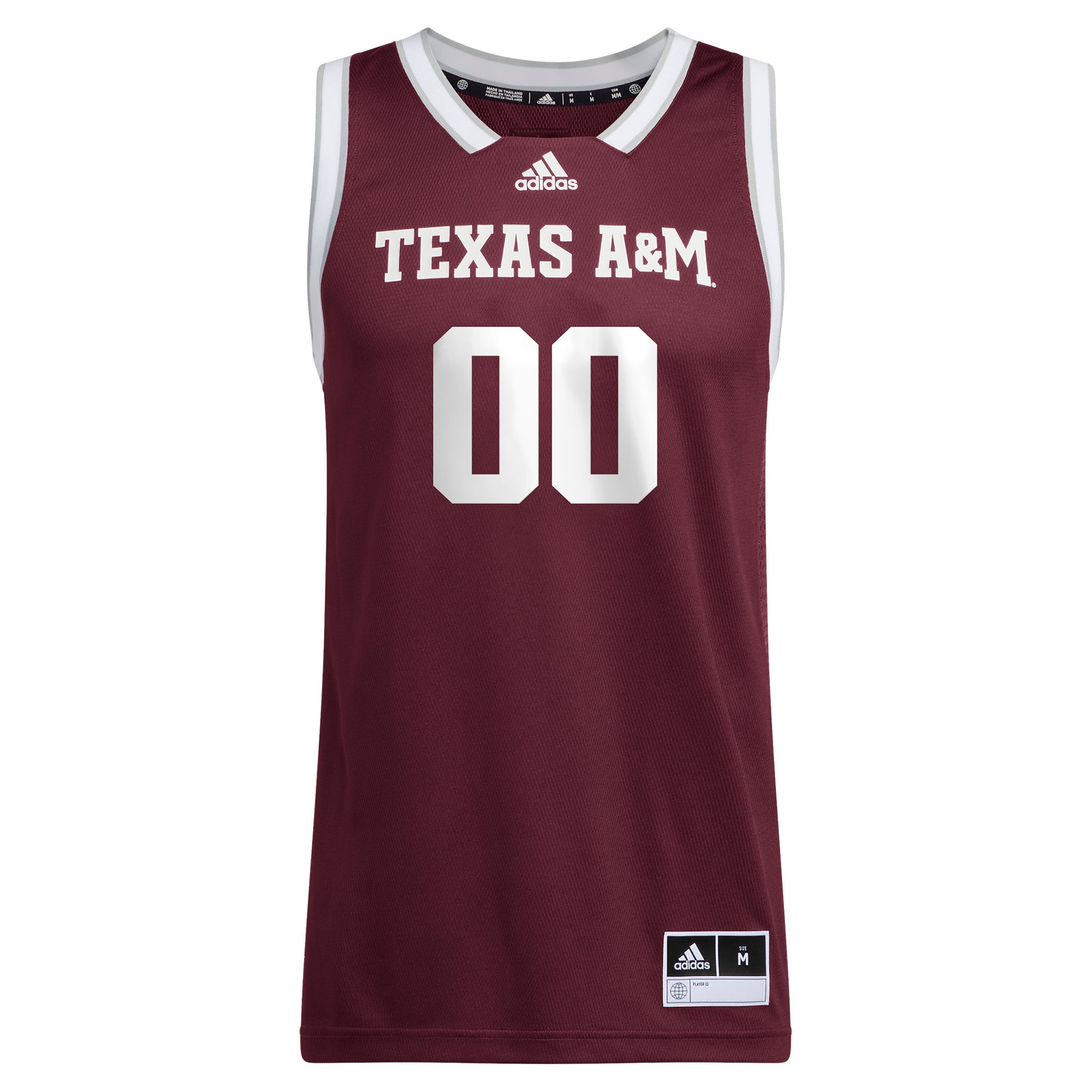 Texas A&M Aggies Unisex Men's Basketball Jersey Maroon - front view