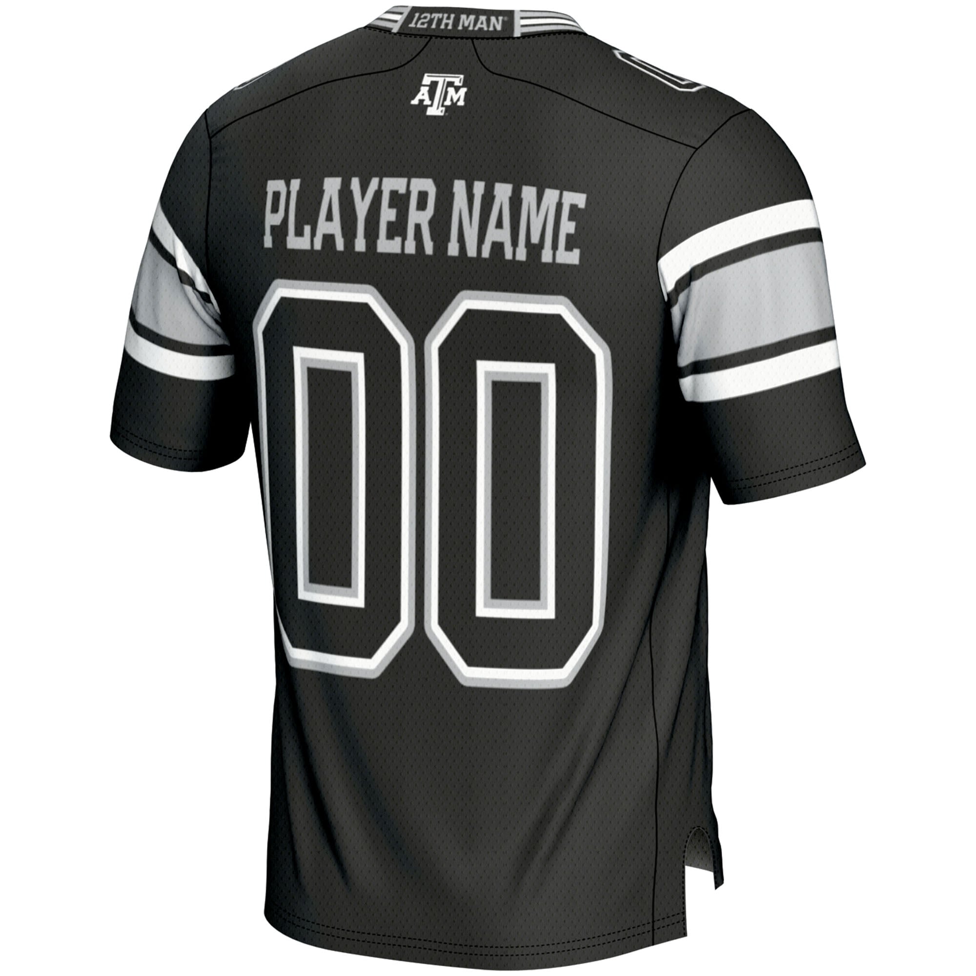 Texas A&M Aggies Youth Football Jersey Black - back view