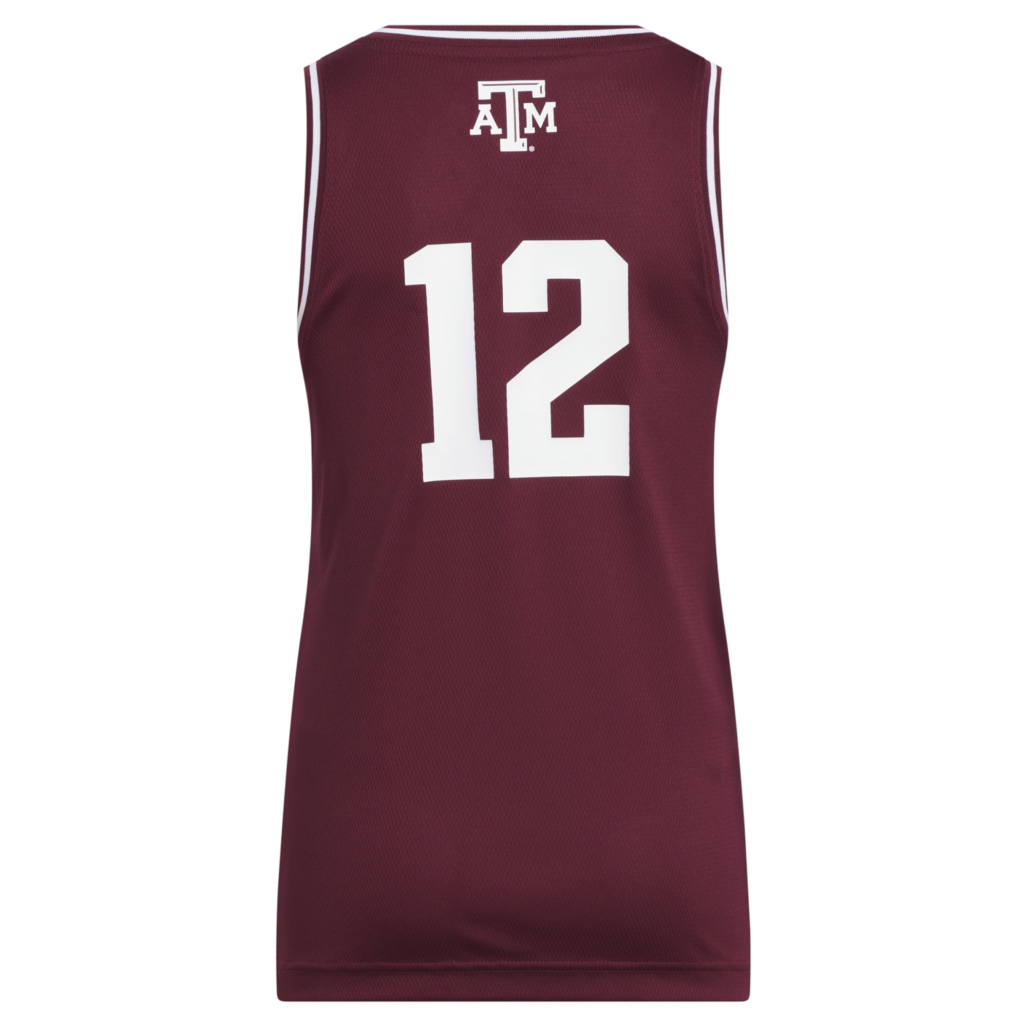 #12 Texas A&M Aggies Youth Jersey Maroon - back view