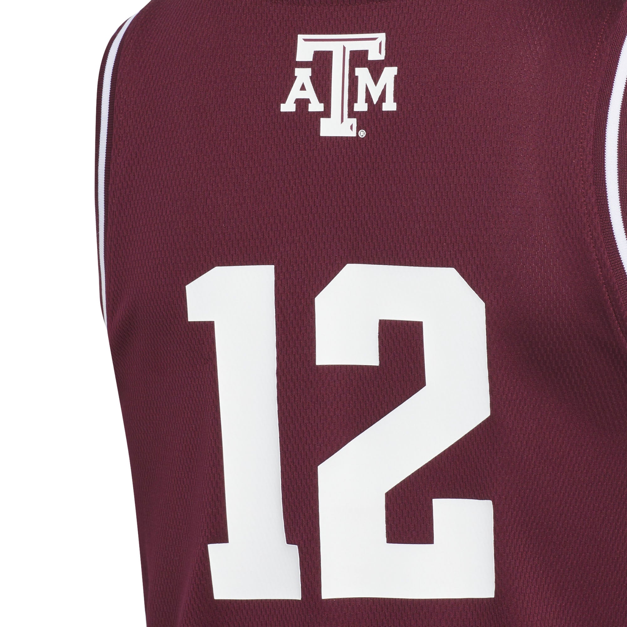 #12 Texas A&M Aggies Youth Jersey Maroon - detail view 1