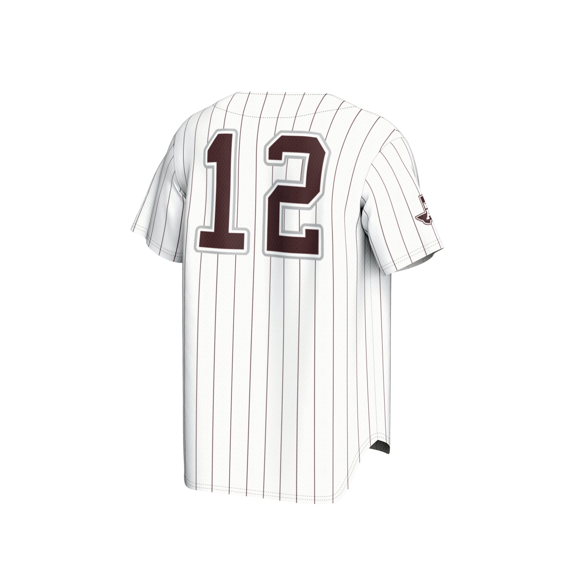 Texas A&M Aggies Youth Lightweight Baseball Jersey White - back view