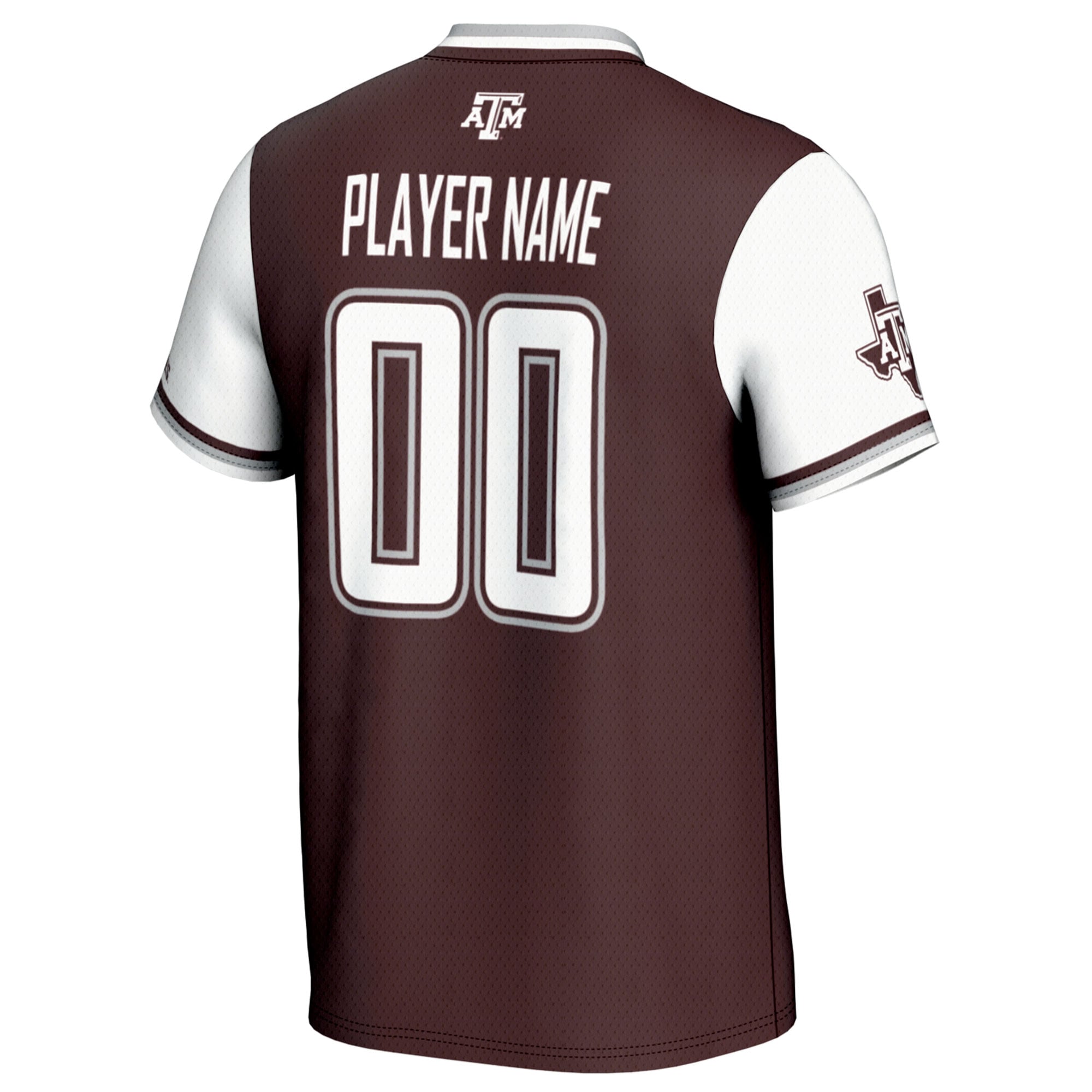 Texas A&M Aggies Youth Lightweight Softball Jersey Maroon - back view