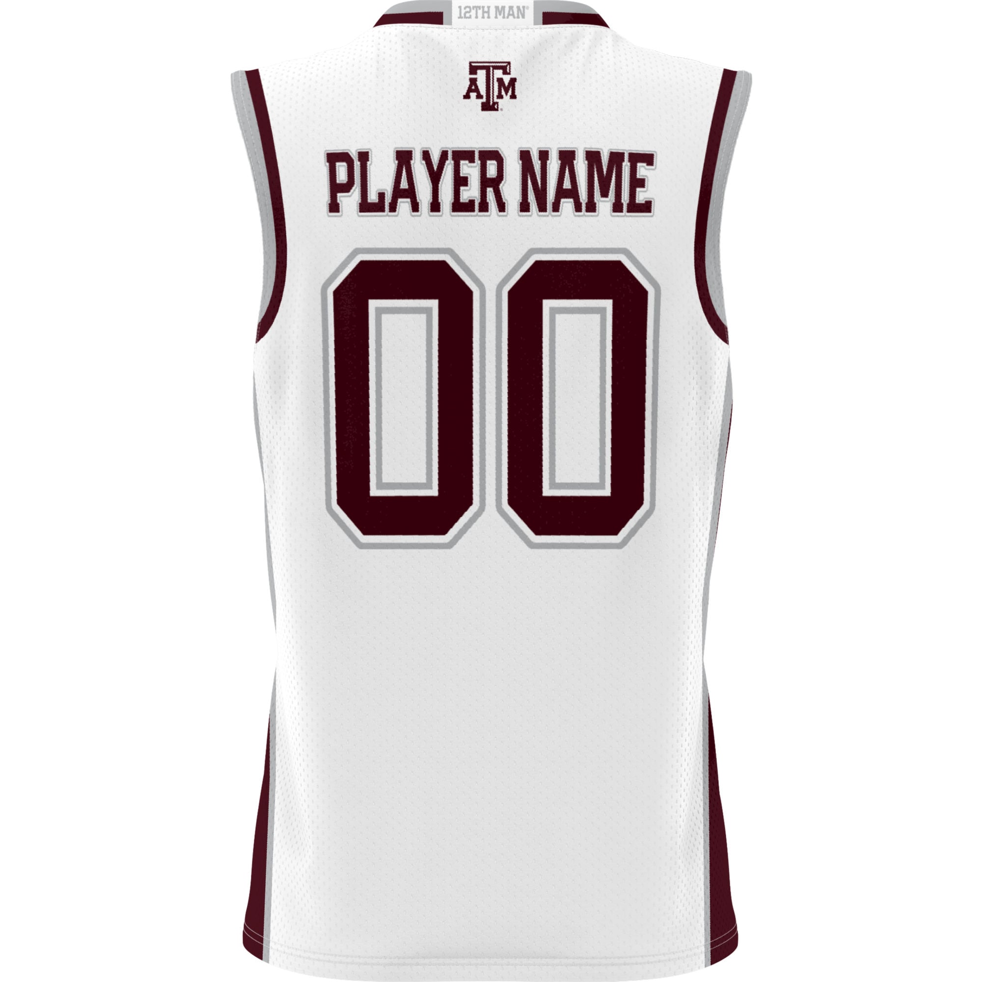 Texas A&M Aggies Youth Lightweight Women's Basketball Jersey White - back view