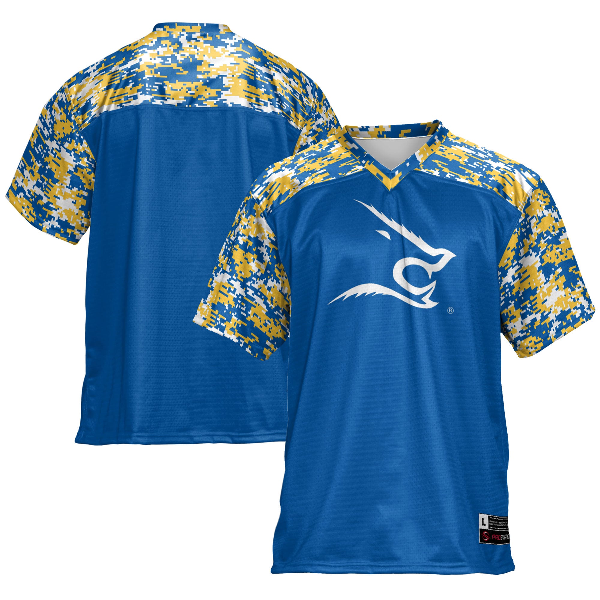 Texas A&M Kingsville Javelinas Football Jersey Blue - front and back view
