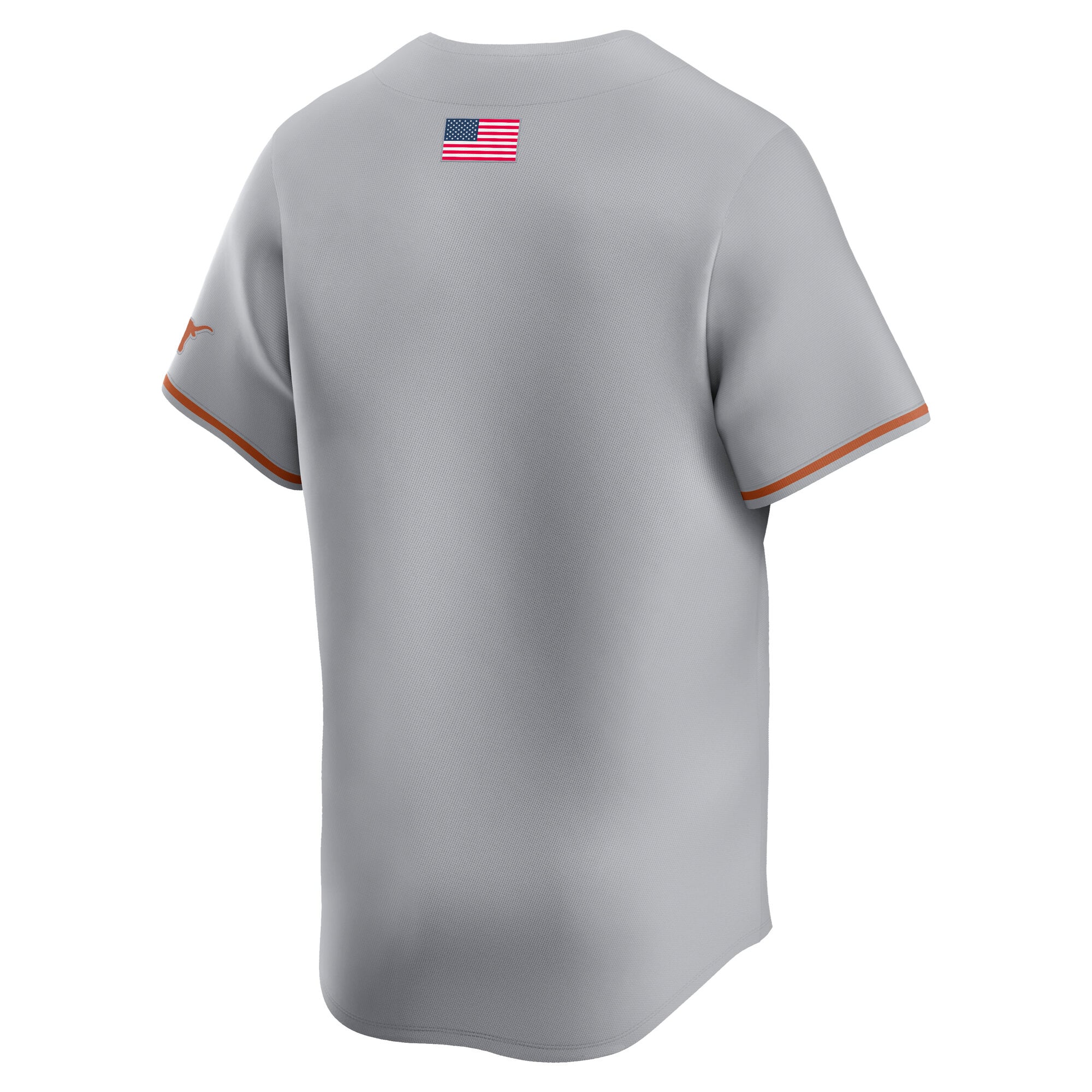 Texas Longhorns Alternate Baseball Jersey Gray - back view