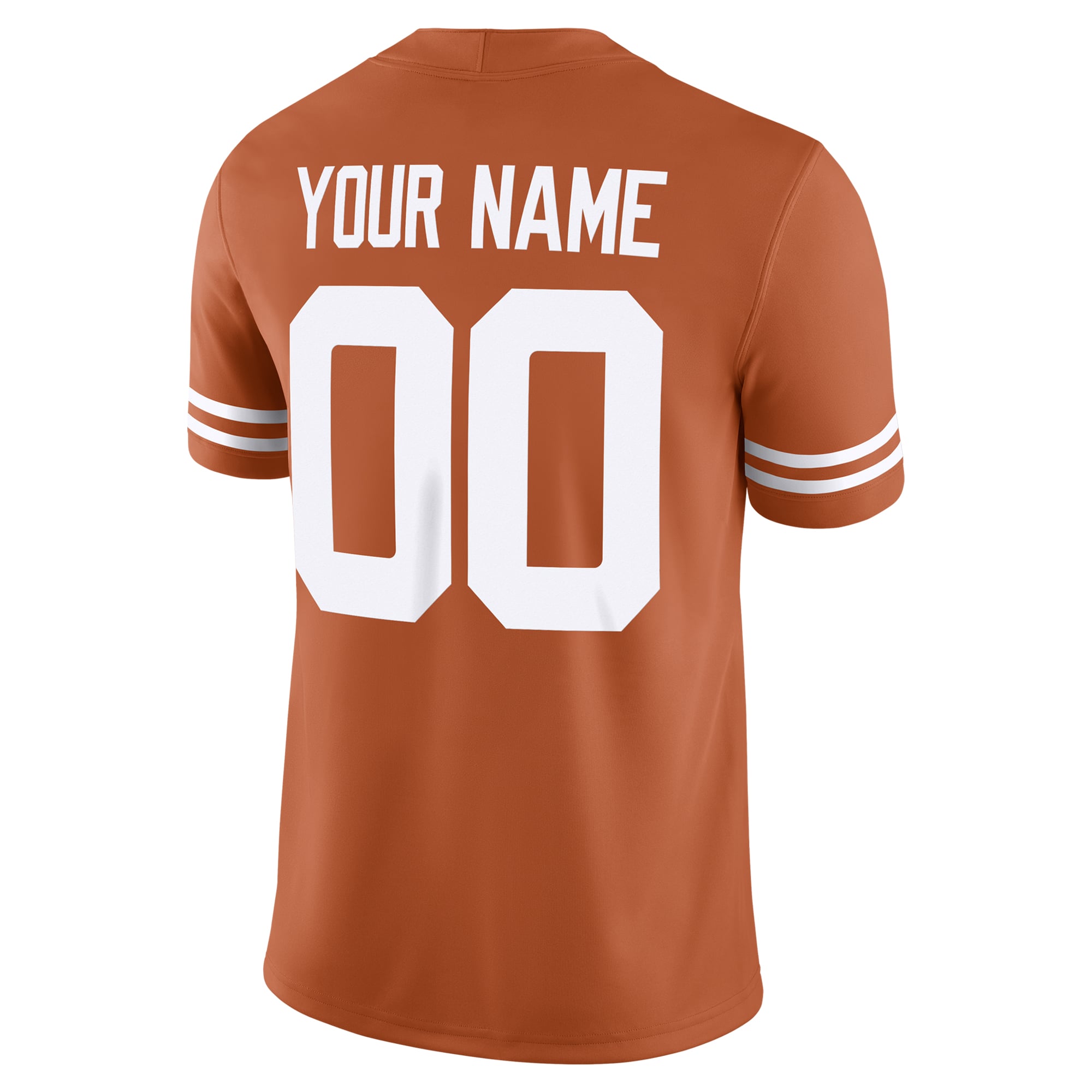 Texas Longhorns Custom Football Jersey Texas Orange - back view
