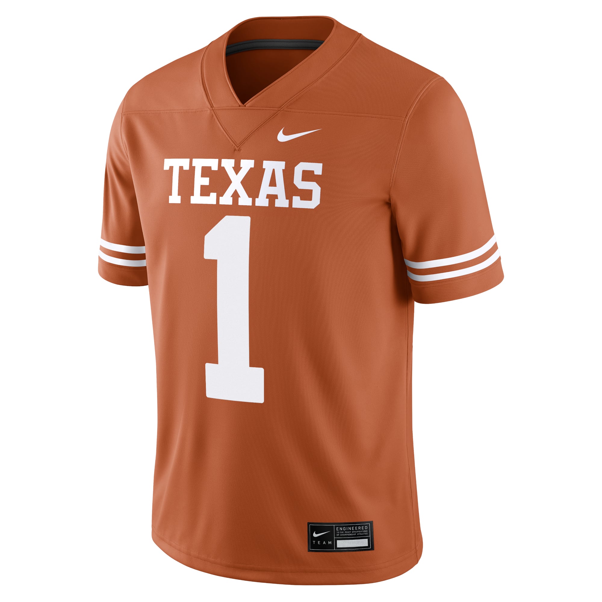 #1 Texas Longhorns Jersey Texas Orange - front view