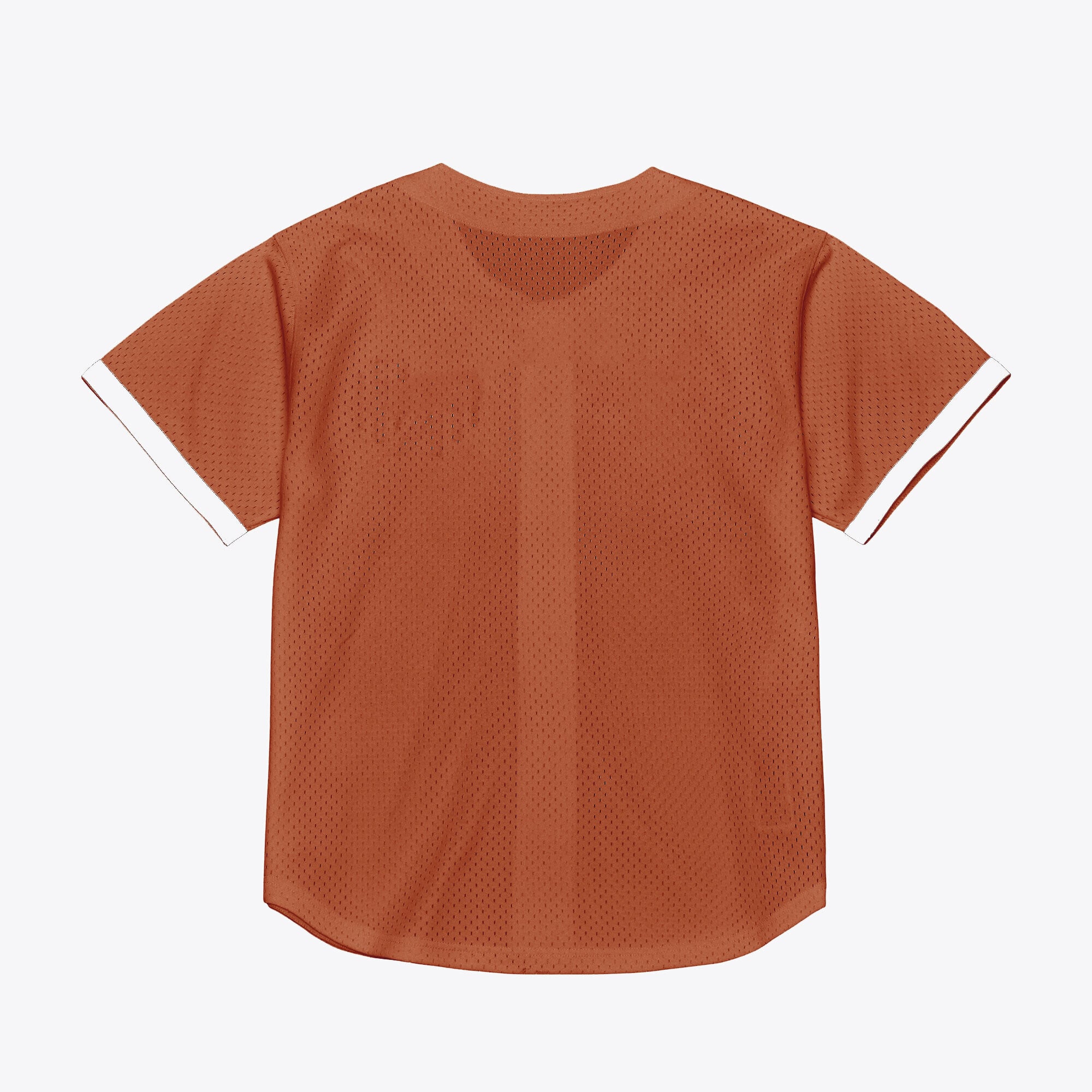 Texas Longhorns Mesh Button-Up Batting Practice Baseball Jersey Texas Orange - front view