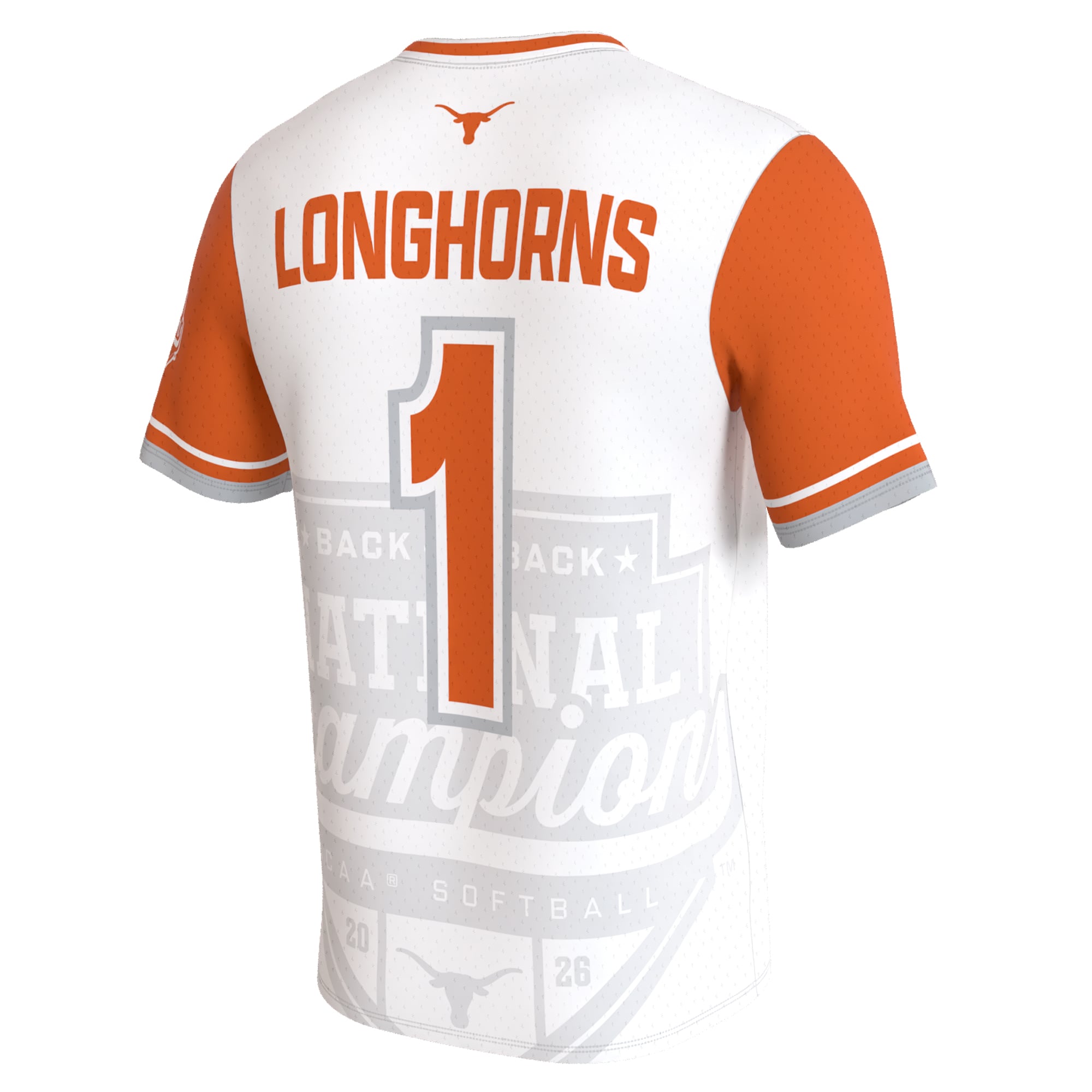 Texas Longhorns Unisex 2026 NCAA Softball National Champions Lightweight Commemorative - back view