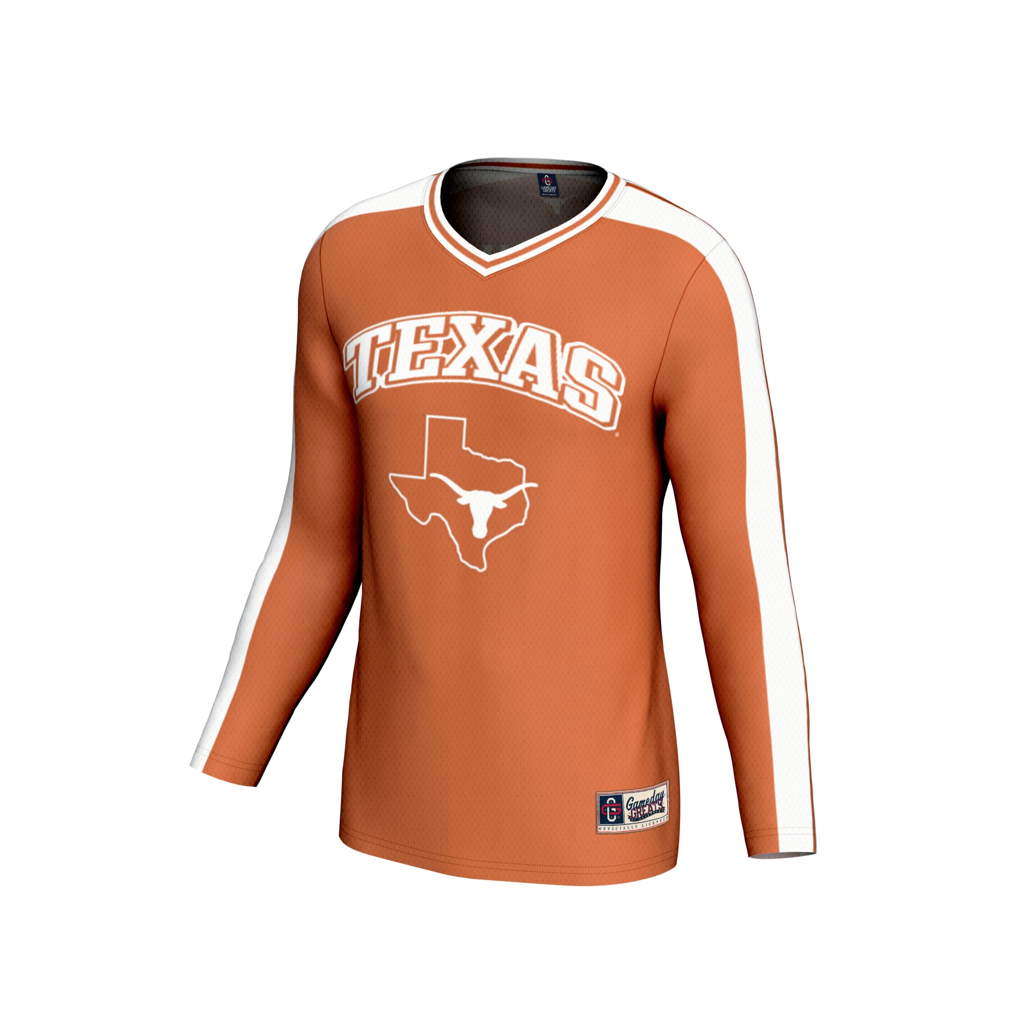 Texas Longhorns Unisex Lightweight Collegiate Volleyball Fashion Jersey Texas Orange - front view