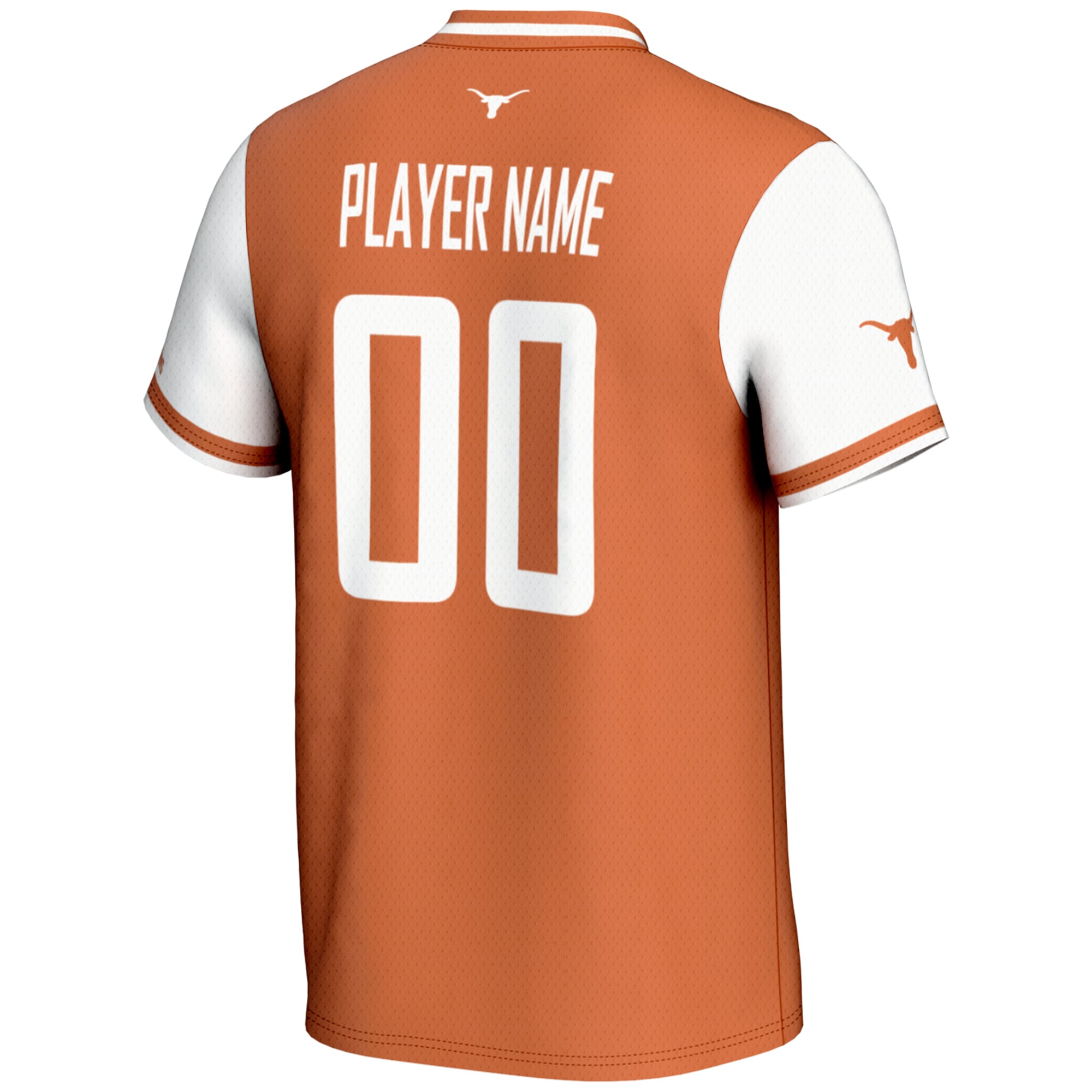 Texas Longhorns Unisex Lightweight Softball Jersey Burnt Orange - back view