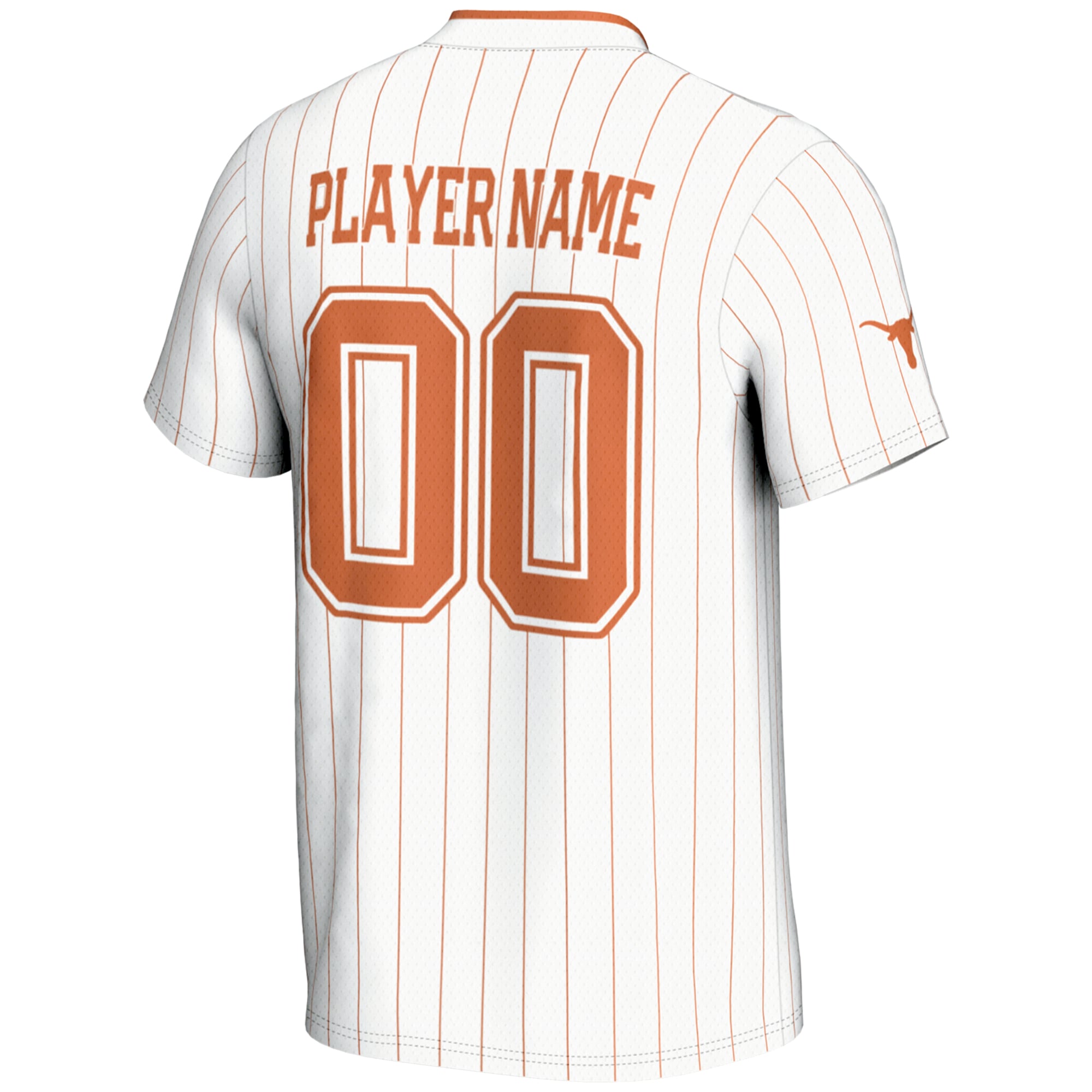 Texas Longhorns Unisex Lightweight Softball Jersey White - back view