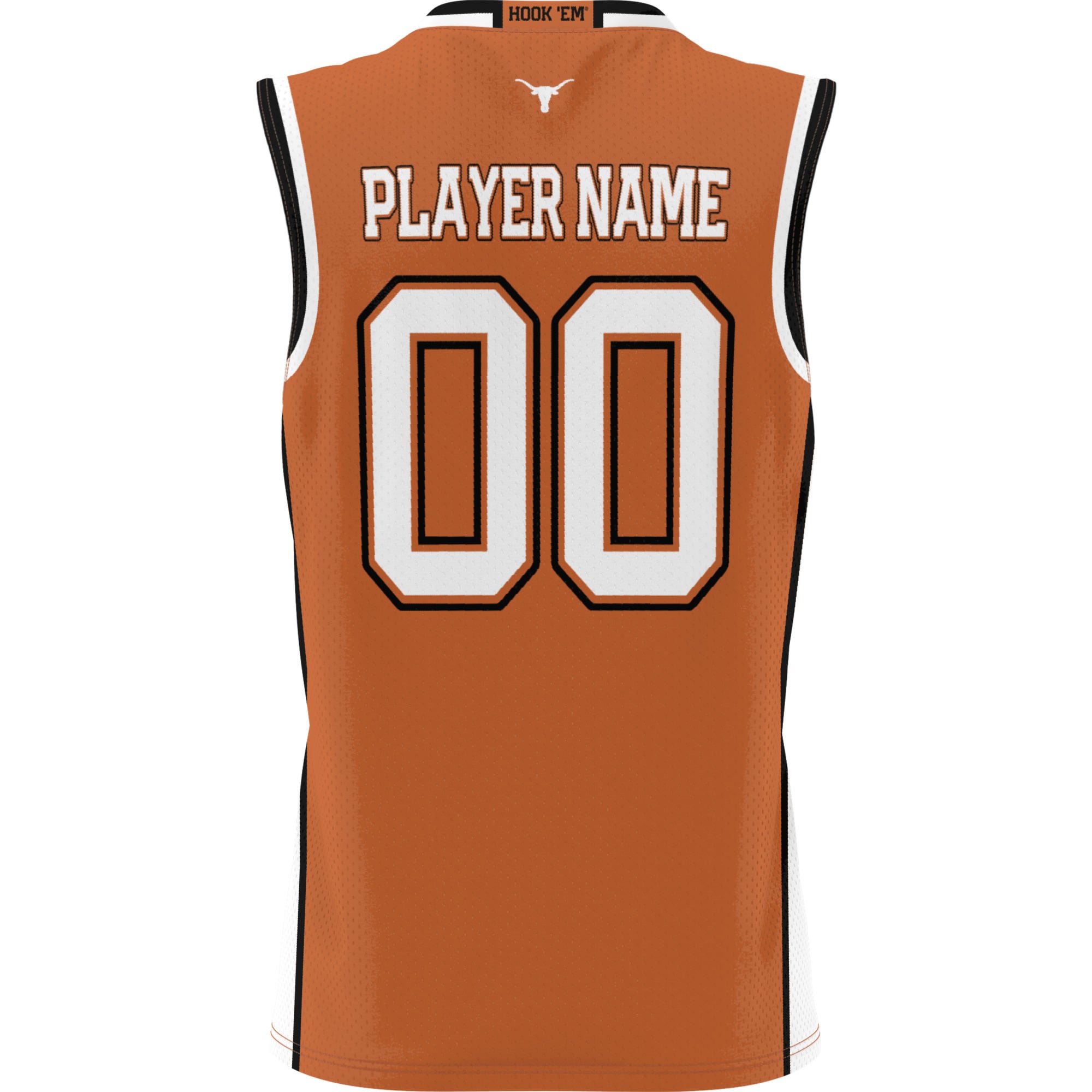 Texas Longhorns Youth Lightweight Women's Basketball Jersey Orange - back view