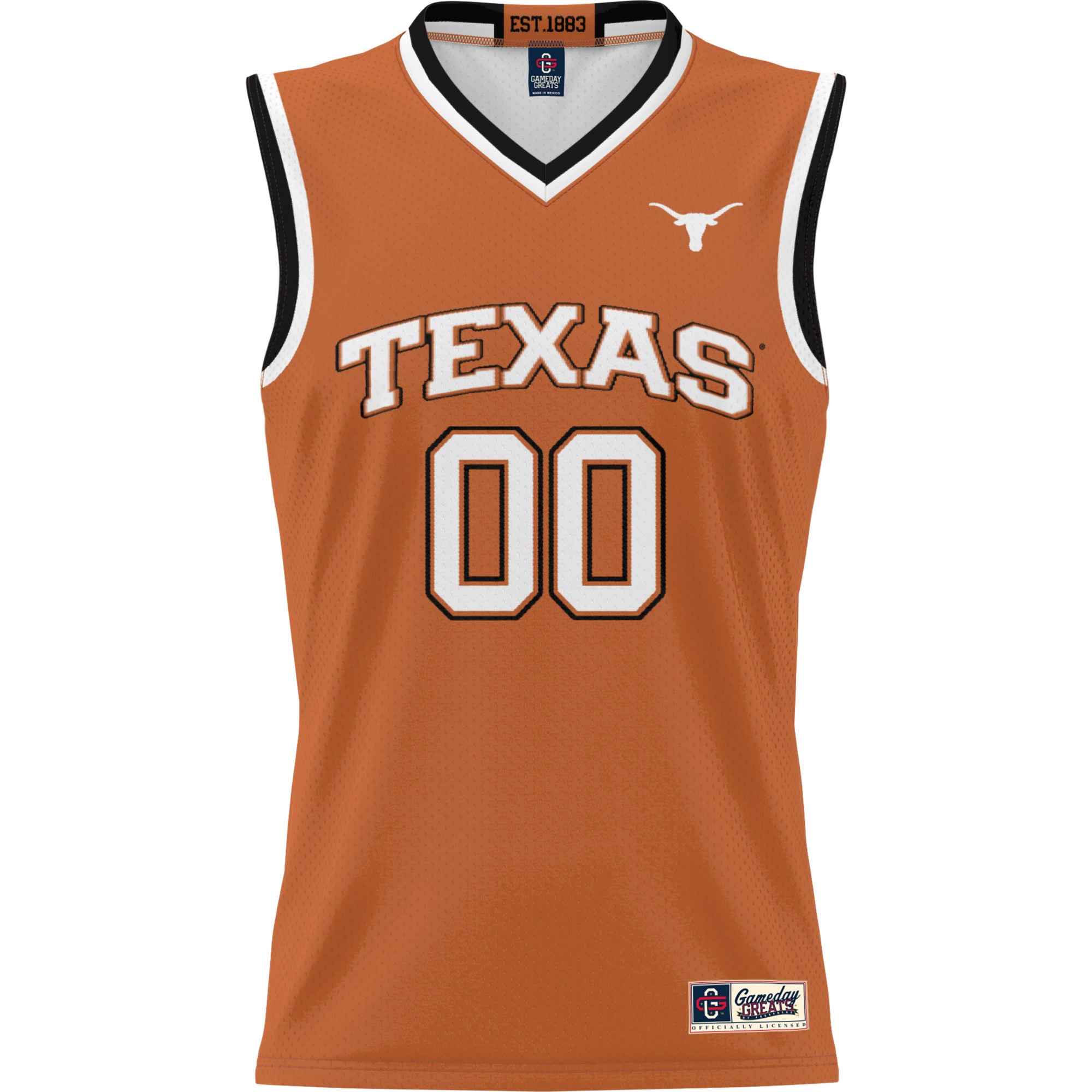 Texas Longhorns Youth Lightweight Women's Basketball Jersey Orange - front view