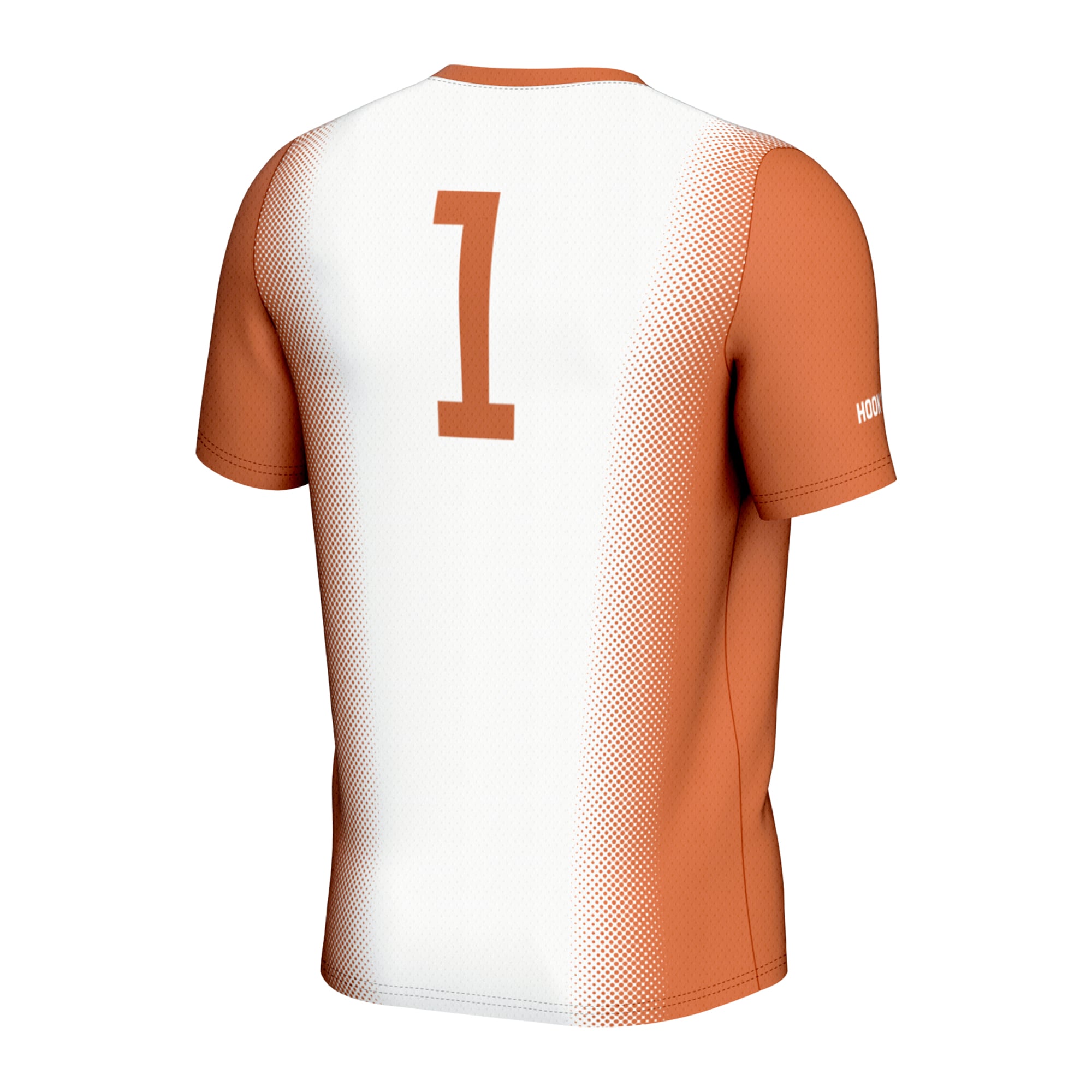 #1 Texas Longhorns Unisex Lightweight Women's Soccer Jersey White - back view