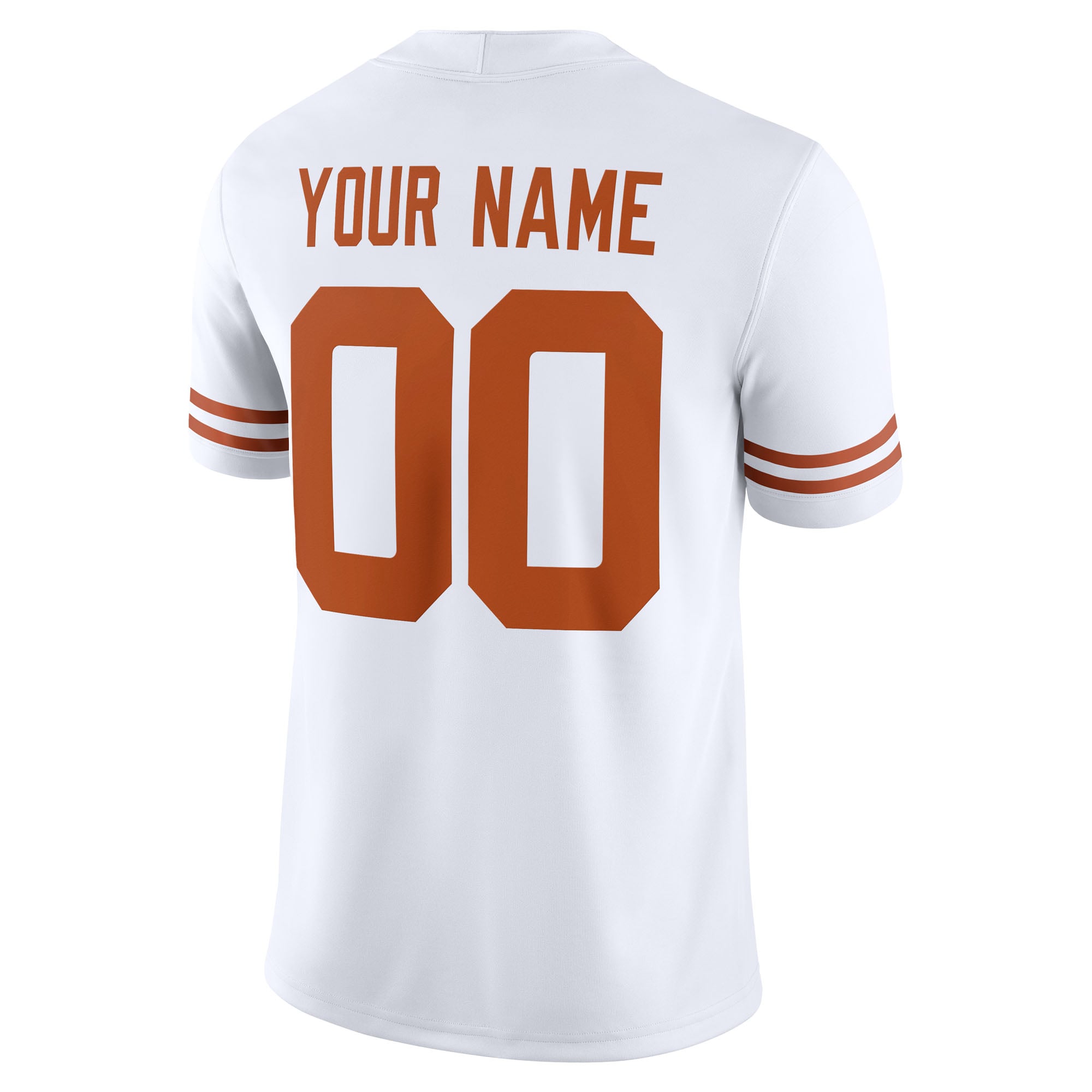 Texas Longhorns White Custom Jersey White - back view