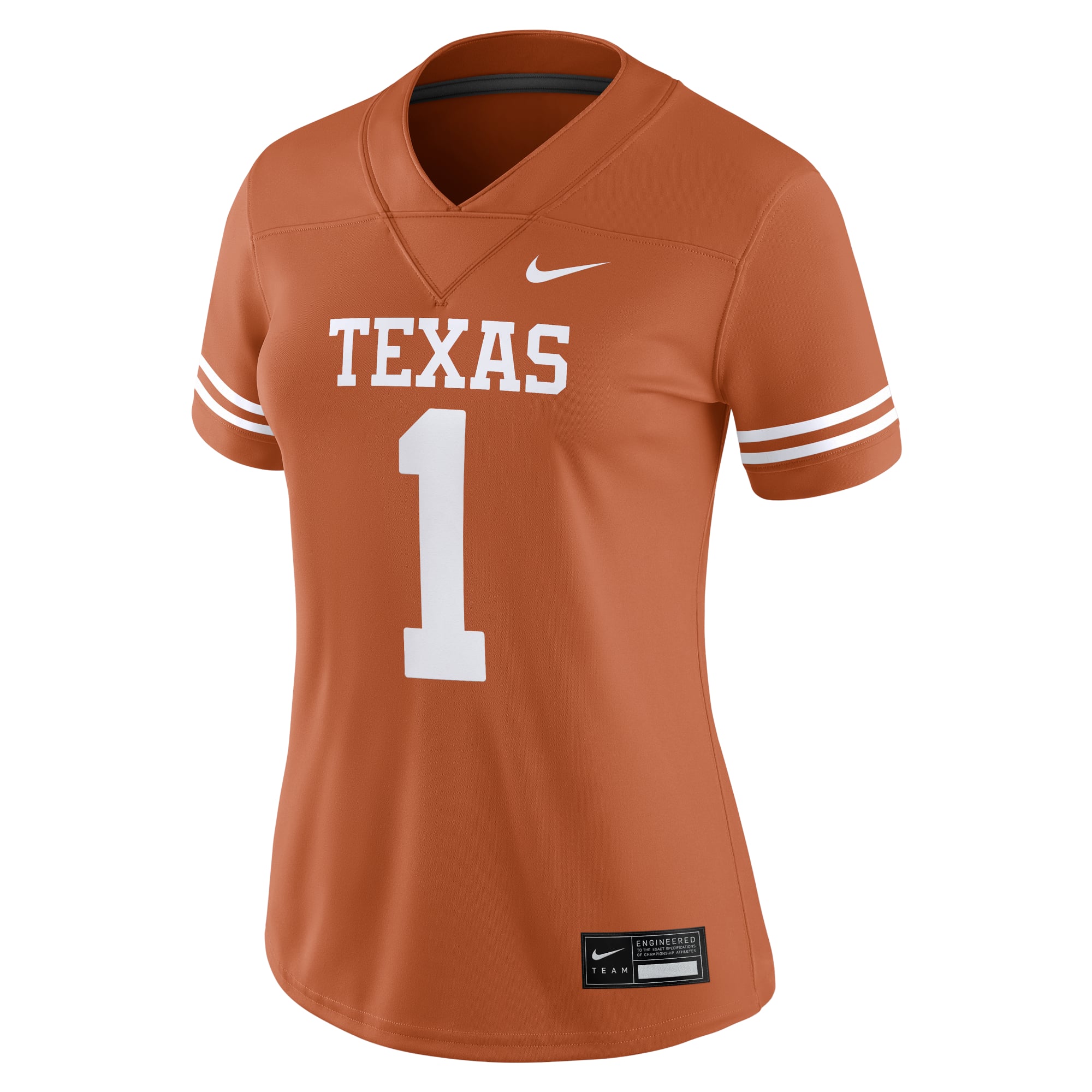 #1 Texas Longhorns Women's Jersey Texas Orange - front view