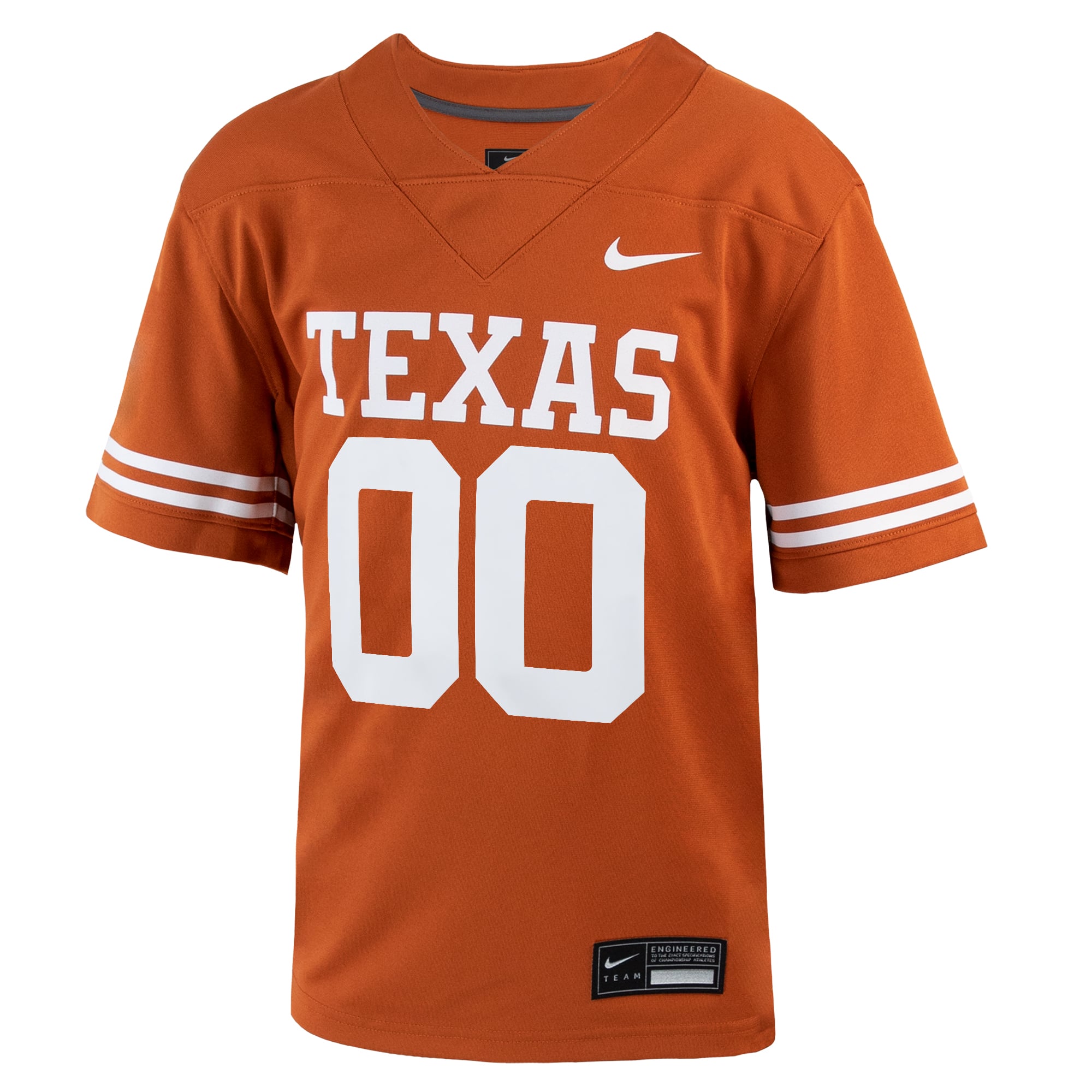 Texas Longhorns Youth Custom Football Jersey - Texas Orange - front view