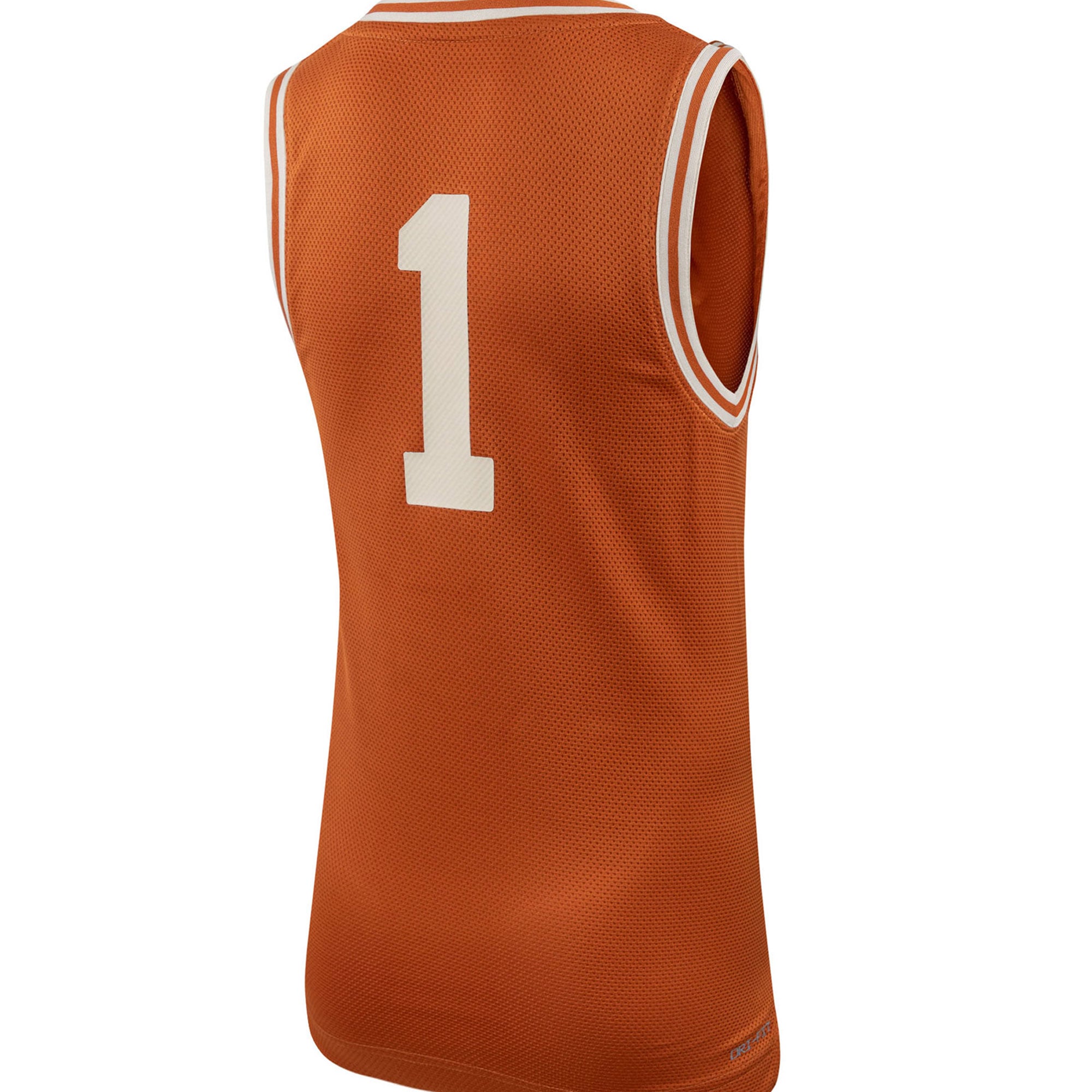 #1 Texas Longhorns Youth Icon Basketball Jersey Texas Orange - back view
