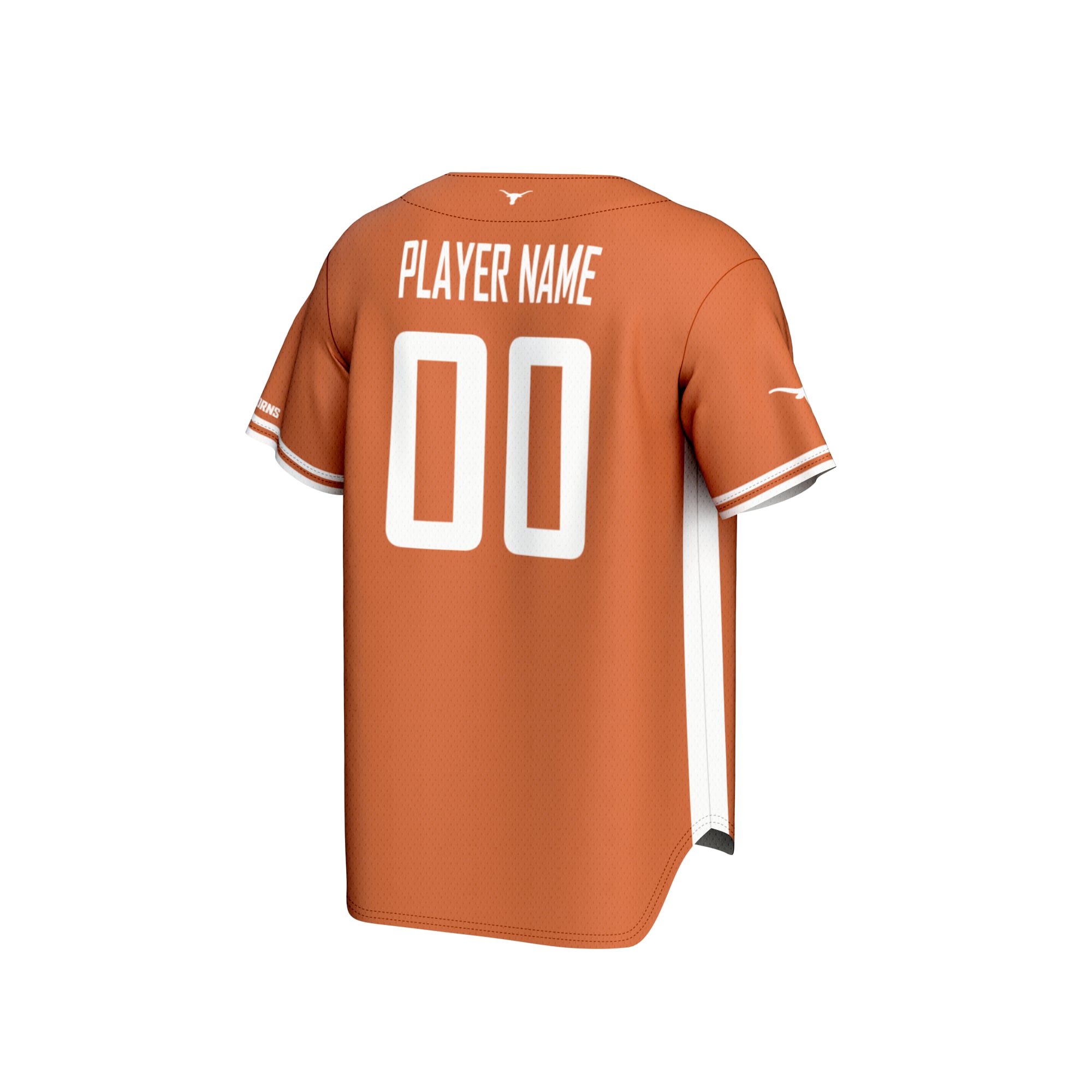 Texas Longhorns Youth Lightweight Baseball Jersey Texas Orange - back view