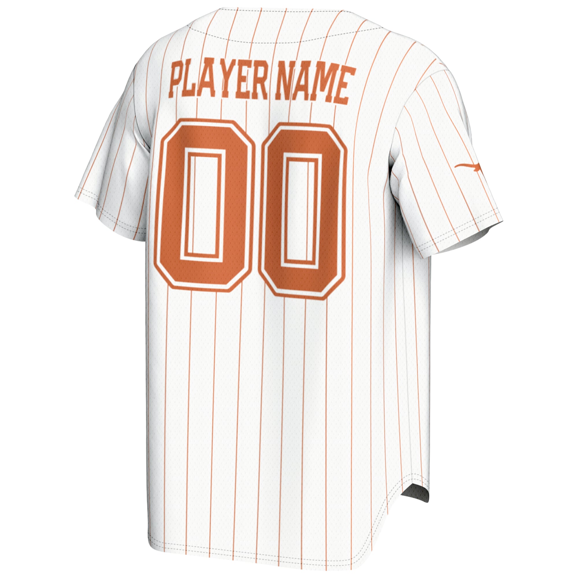 Texas Longhorns Youth Lightweight Baseball Jersey White - back view