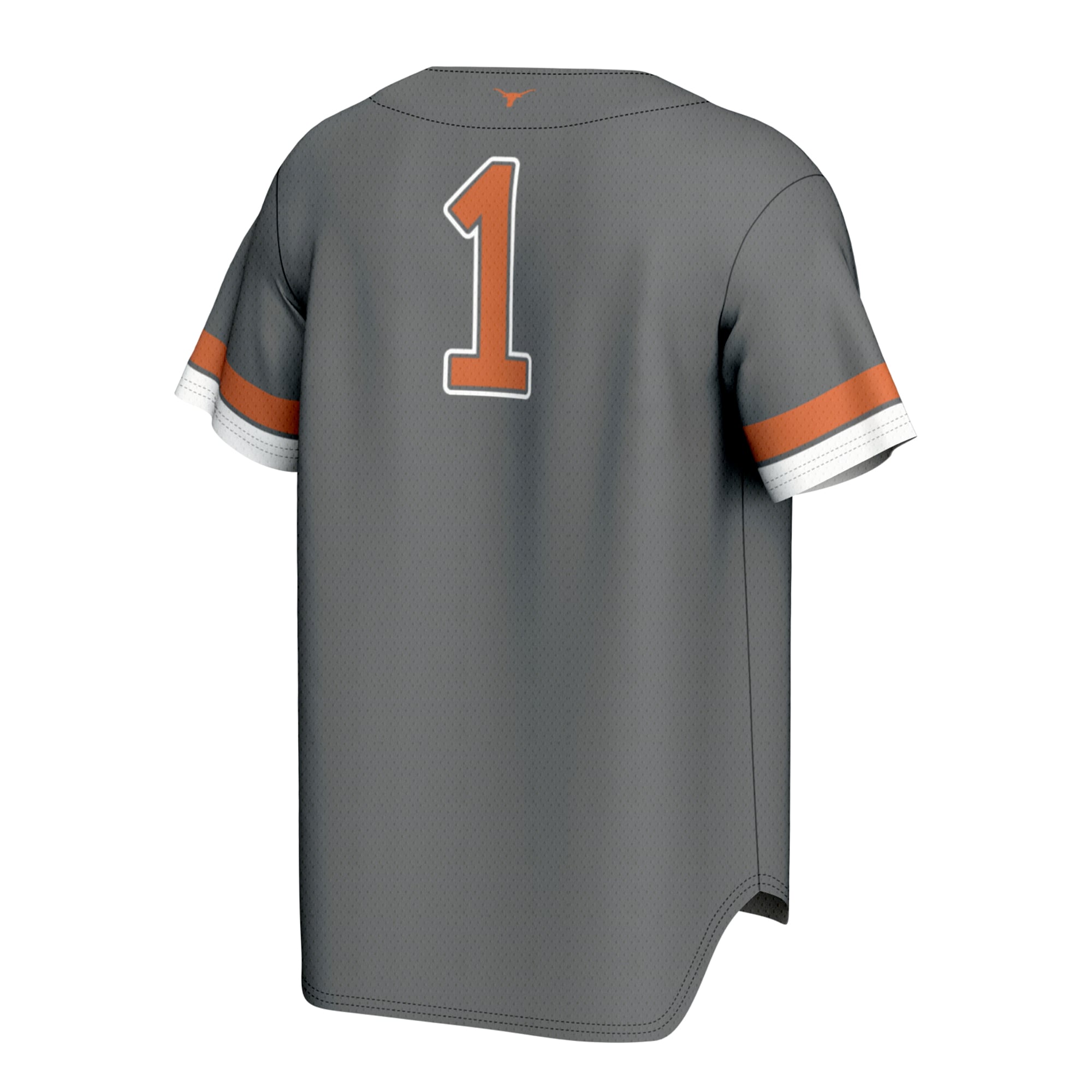 Texas Longhorns Youth Lightweight Collegiate Baseball Fashion Jersey Gray - back view