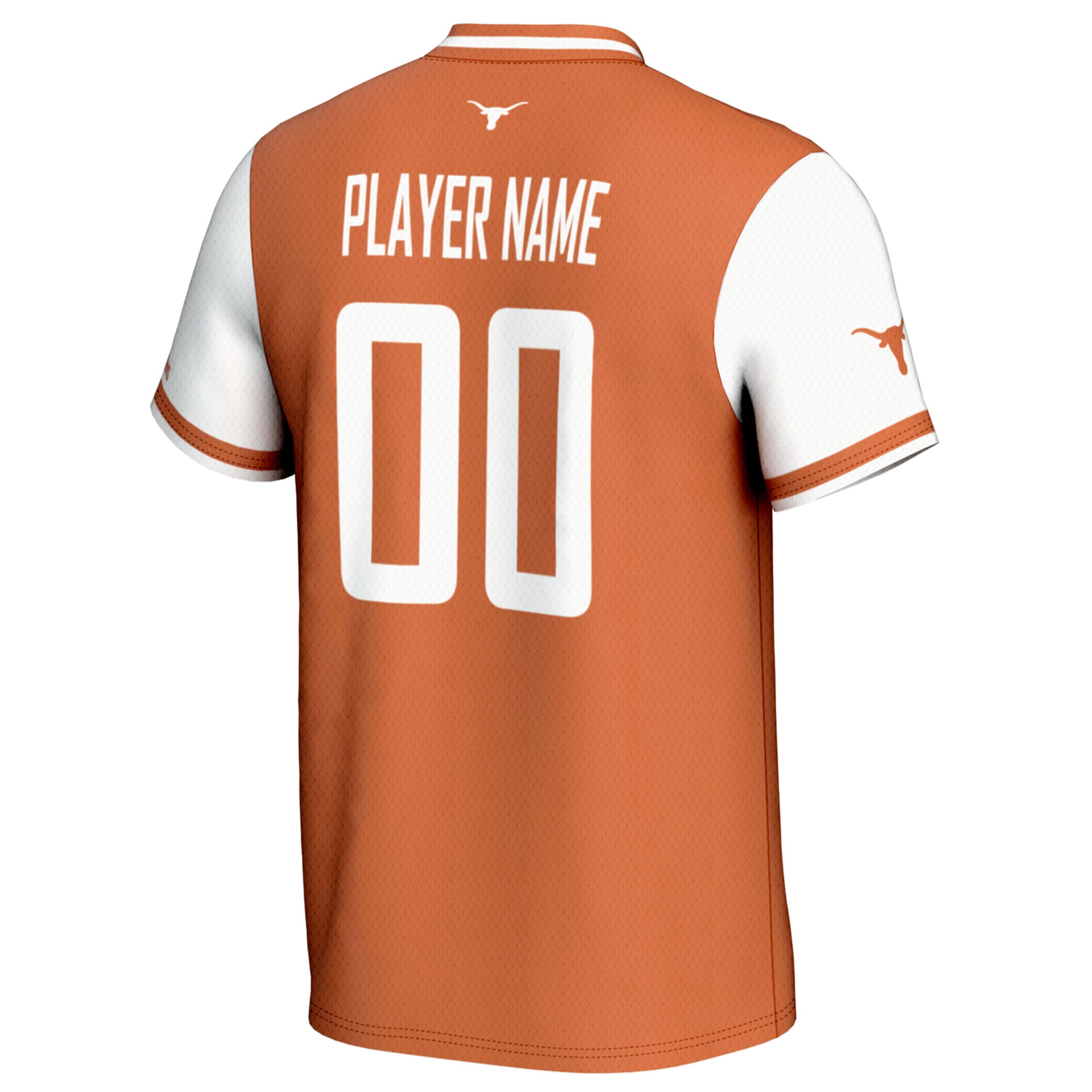 Texas Longhorns Youth Lightweight Softball Jersey Texas Orange - back view