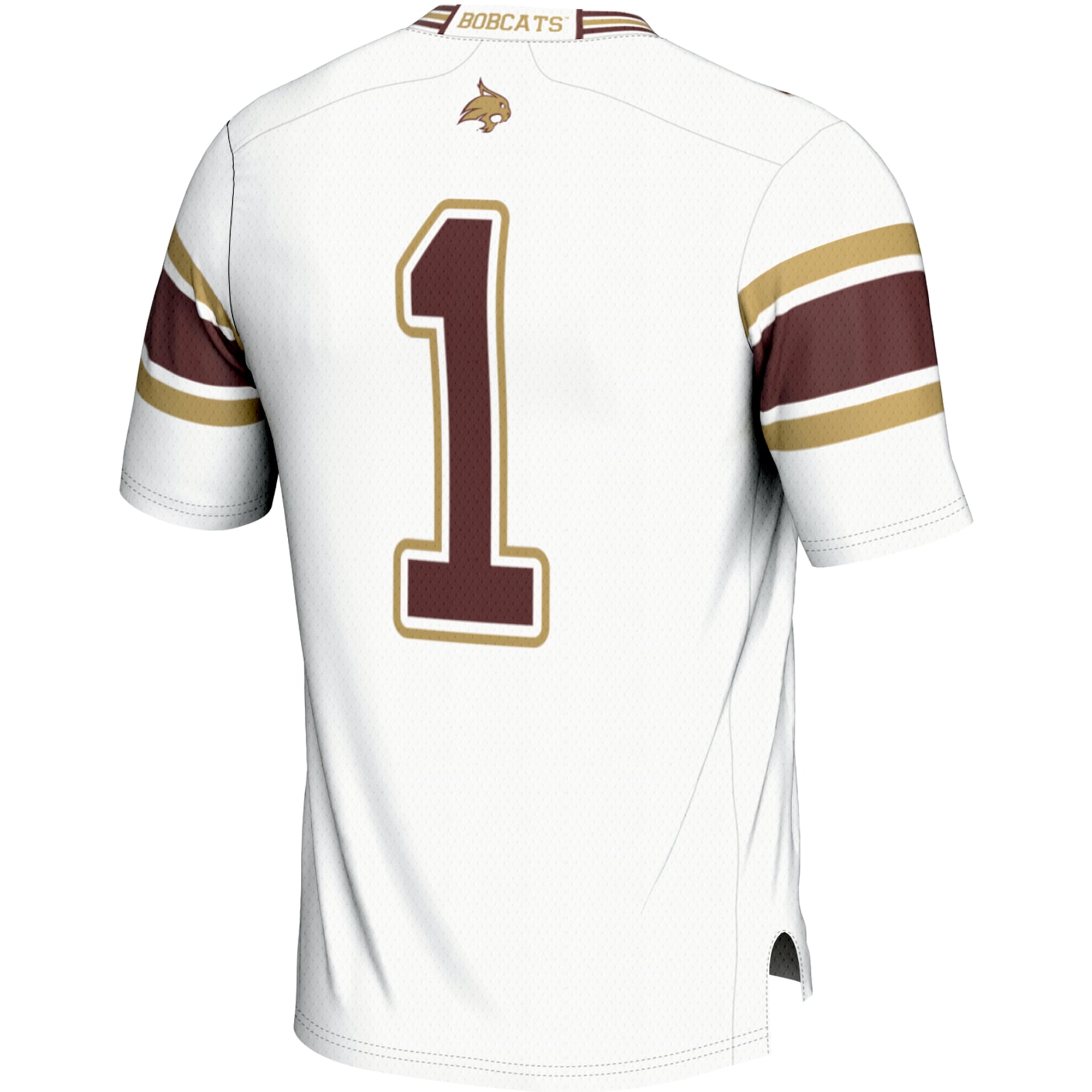 #1 Texas State Bobcats Endzone Football Jersey White - detail view 1