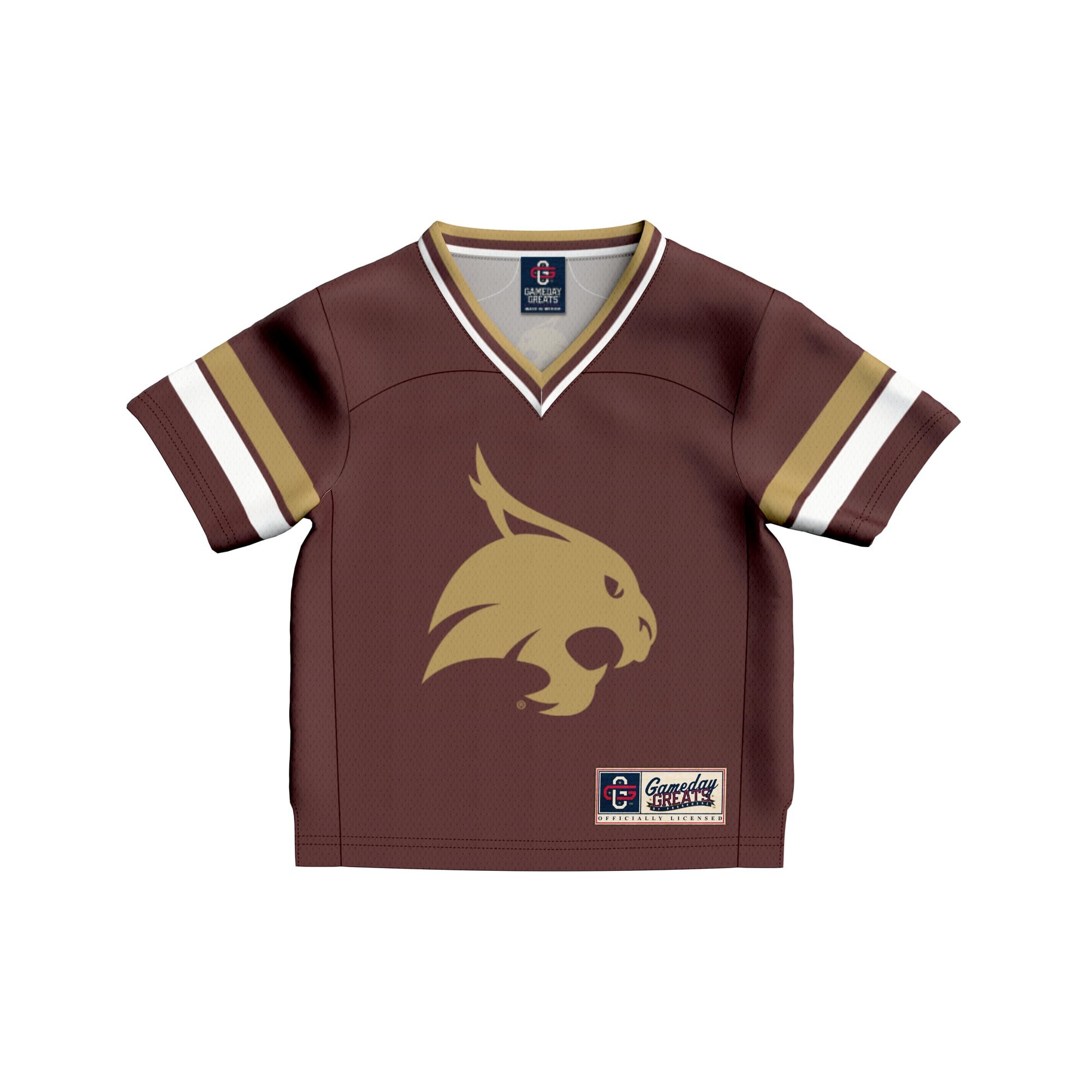#1 Texas State Bobcats Infant Lightweight Collegiate Football Fashion Jersey Maroon - front view