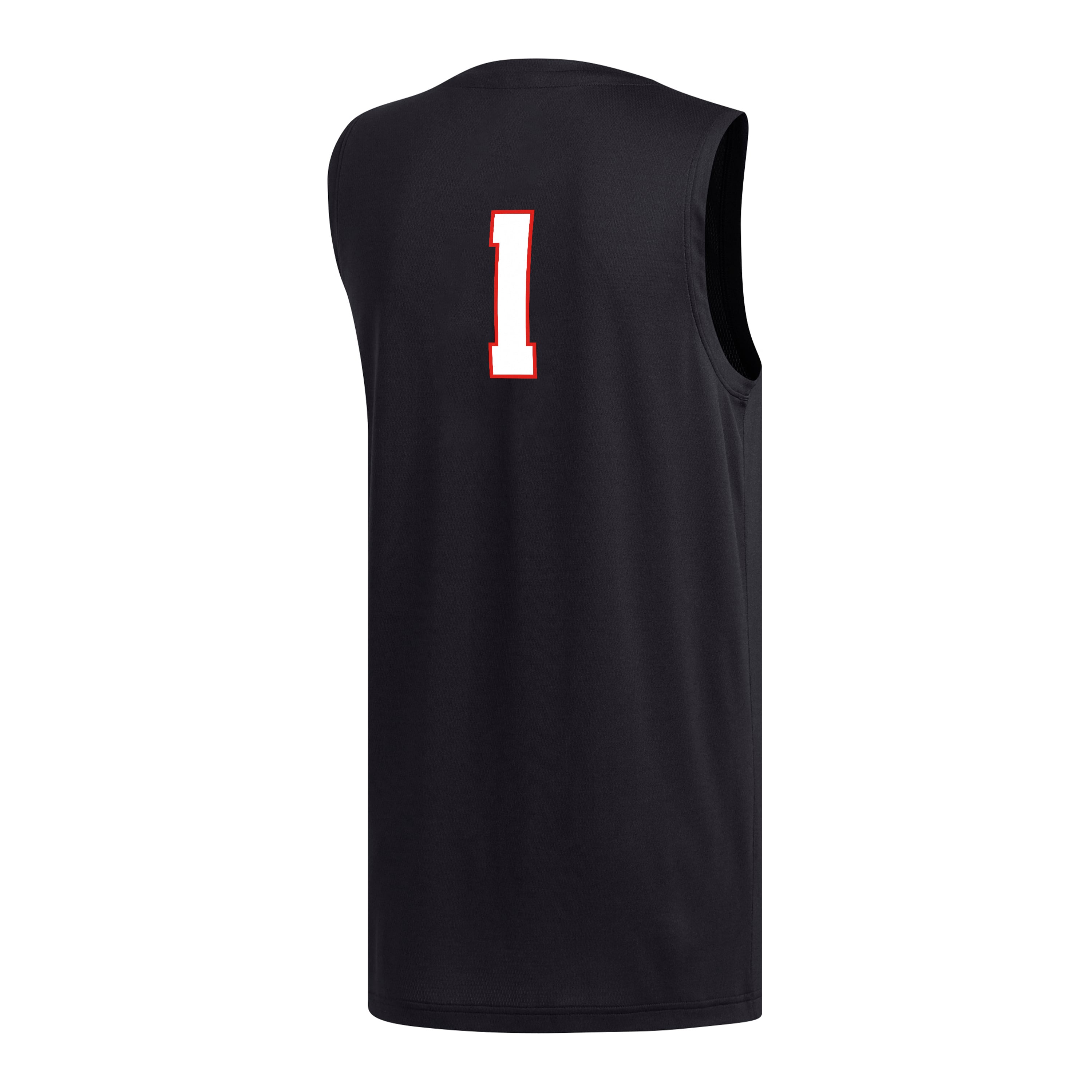 #1 Texas Tech Red Raiders Basketball Jersey Black - back view