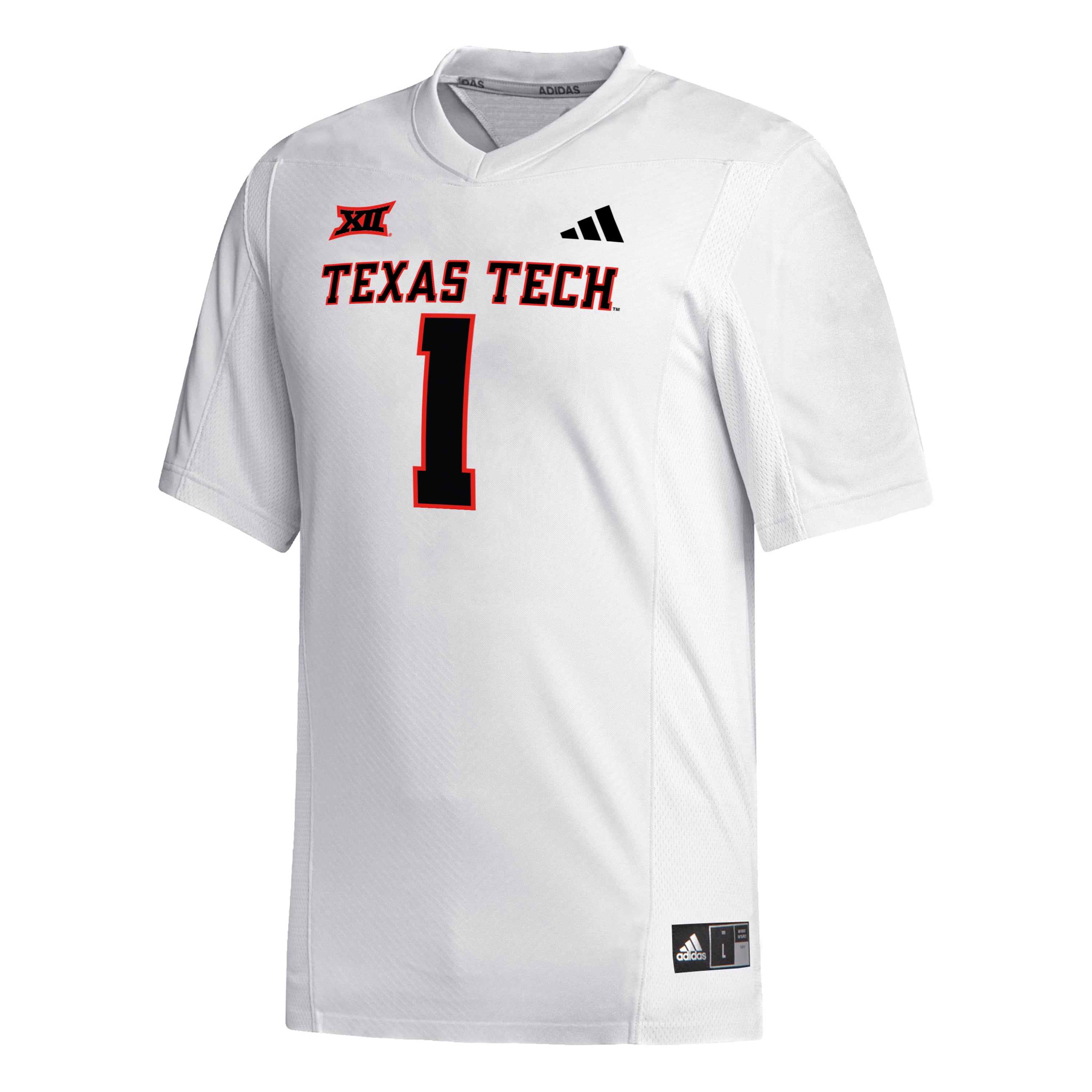 #1 Texas Tech Red Raiders Football Jersey White - front view