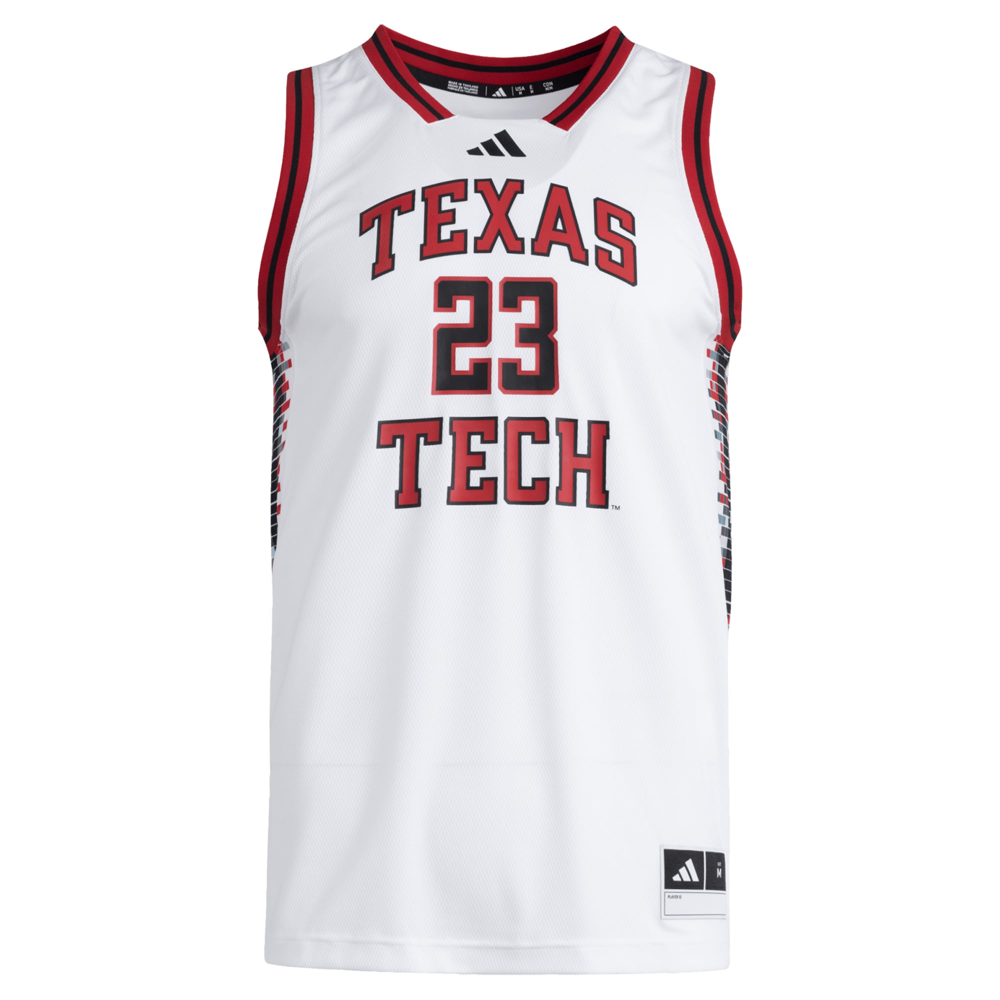 #23 Texas Tech Red Raiders Jersey White - front view