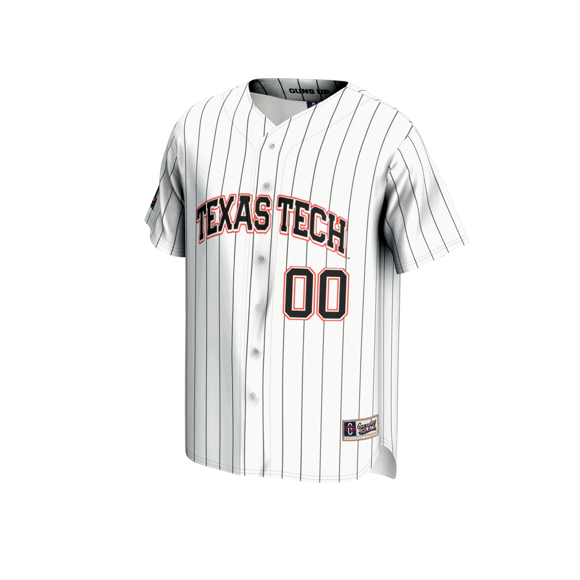 Texas Tech Red Raiders Youth Baseball Lightweight Jersey White - front view
