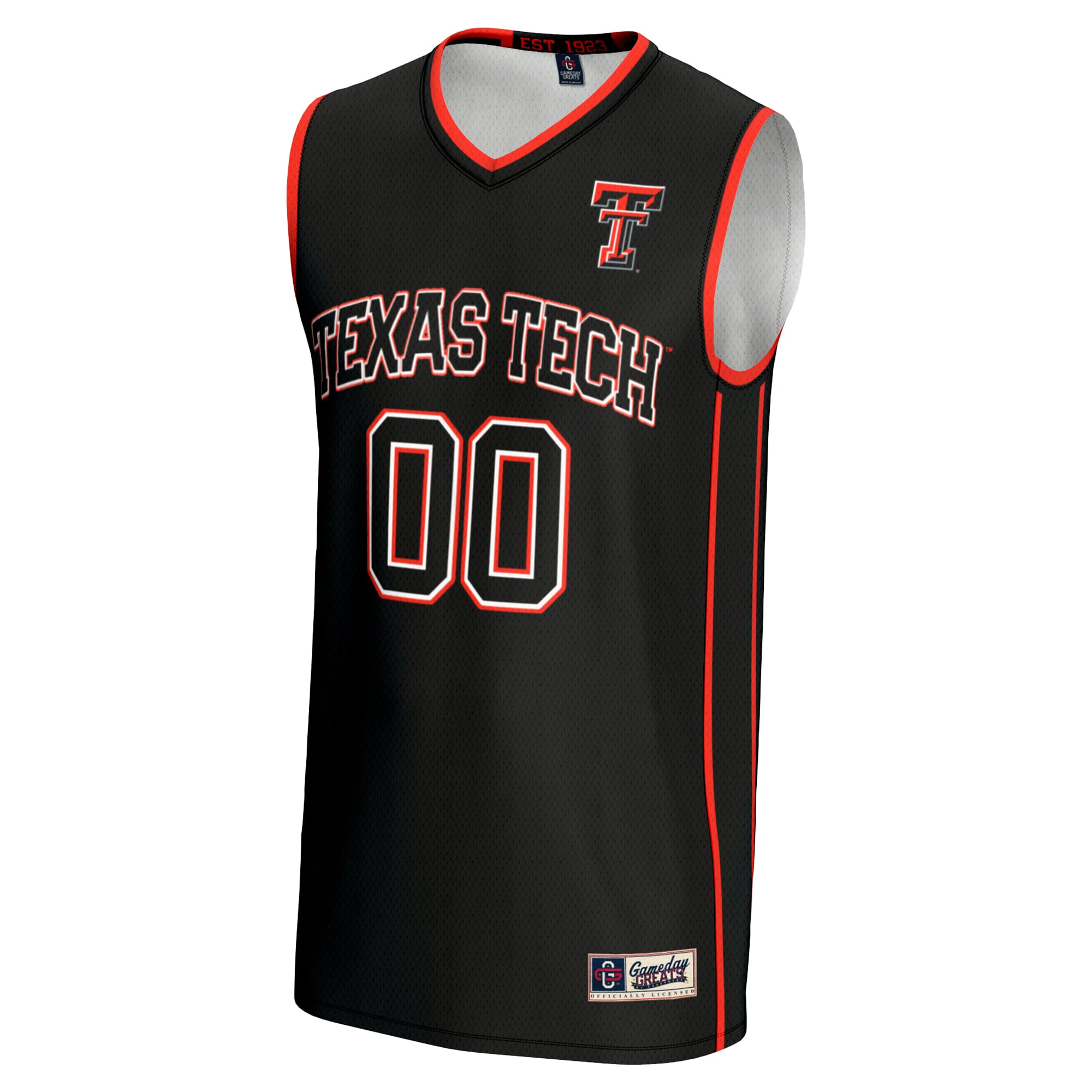 Texas Tech Red Raiders Youth Lightweight Men's Basketball Jersey Black - front view