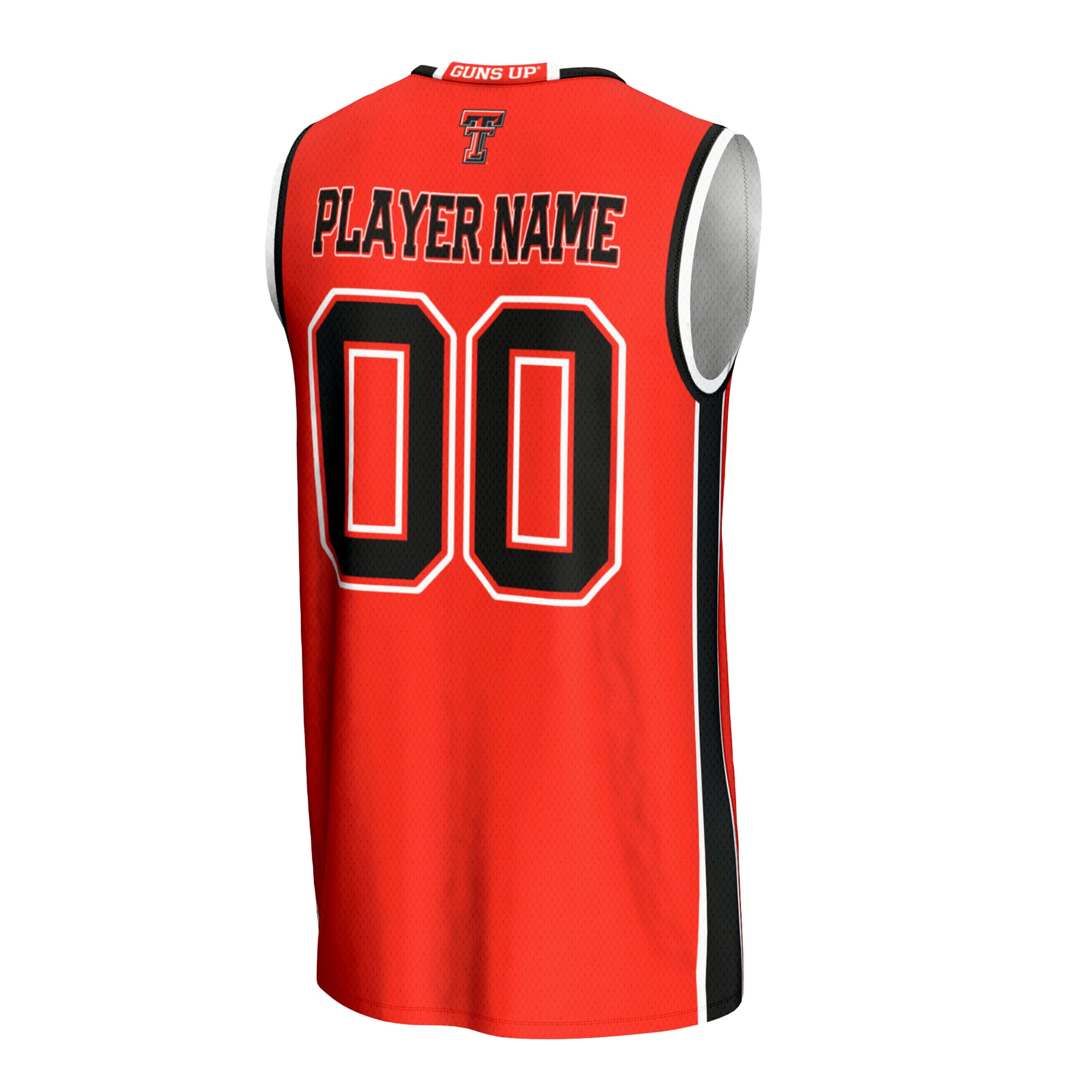 Texas Tech Red Raiders Unisex Lightweight Men's Basketball Jersey Red - back view