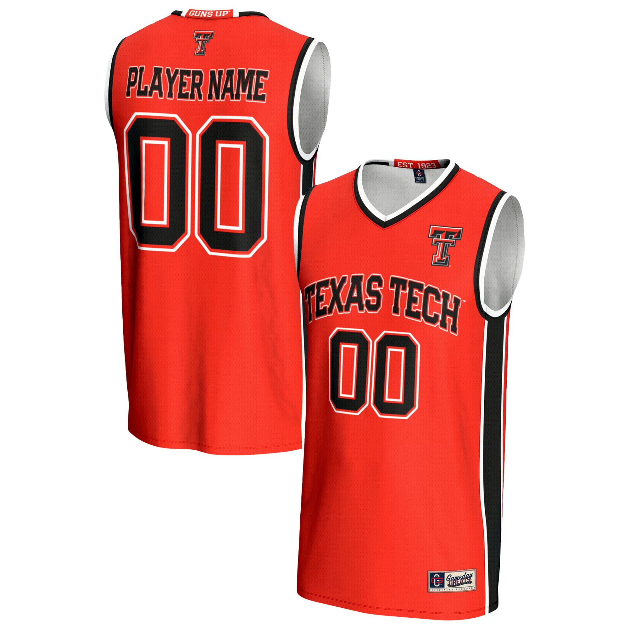 Texas Tech Red Raiders Youth Lightweight Men's Basketball Jersey Red - front and back view