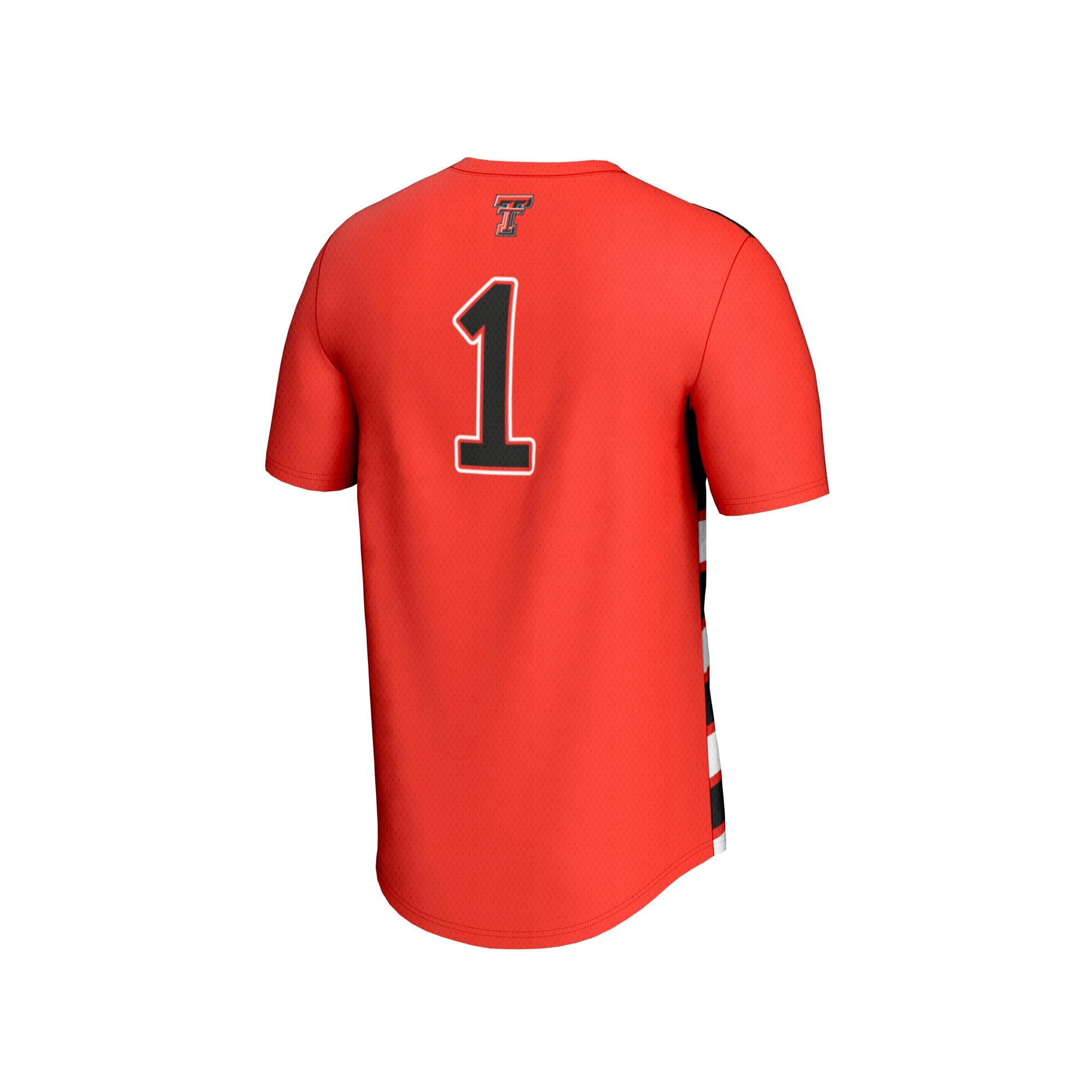 #1 Texas Tech Red Raiders Unisex Lightweight Soccer Fashion Jersey Red - back view