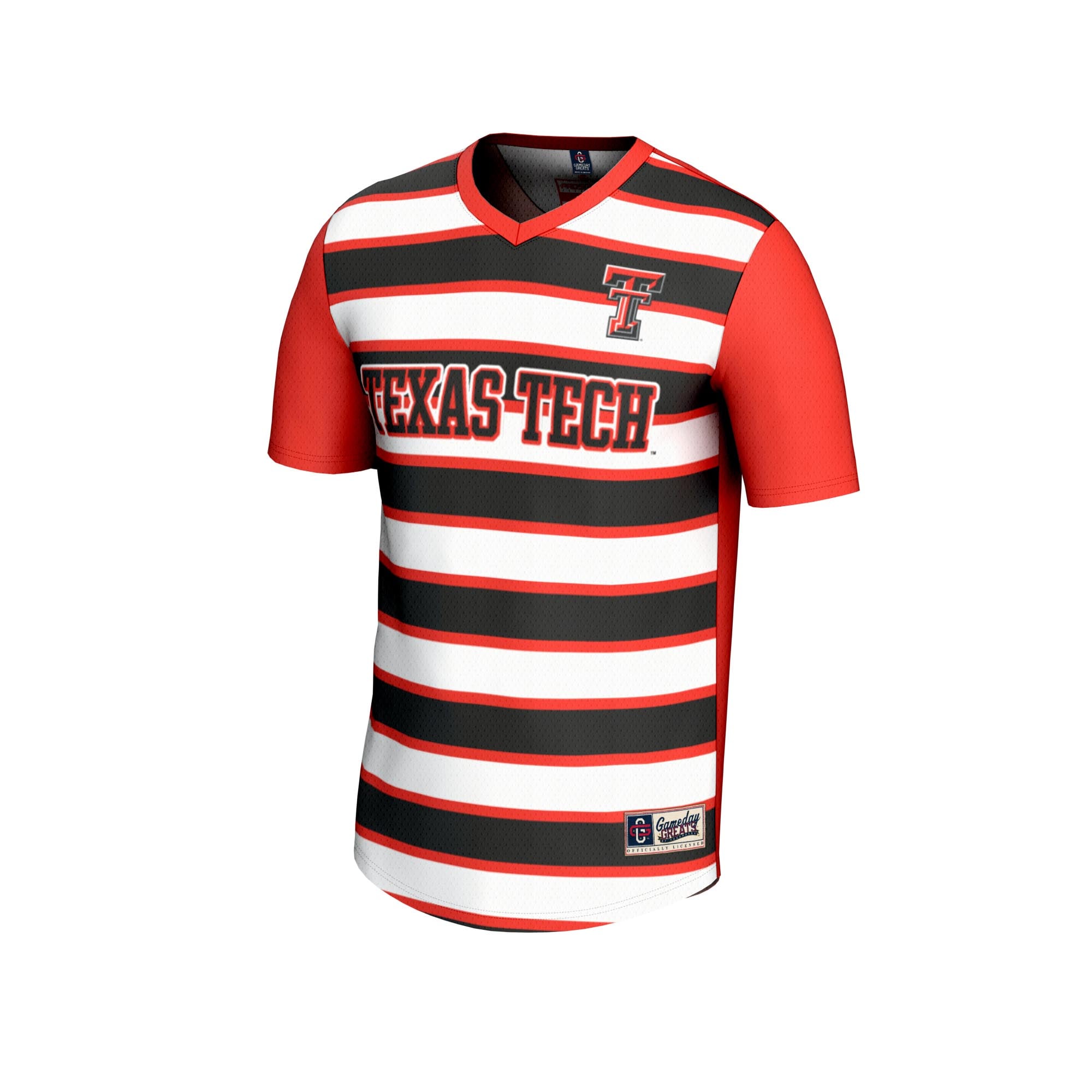 #1 Texas Tech Red Raiders Unisex Lightweight Soccer Fashion Jersey Red - front view
