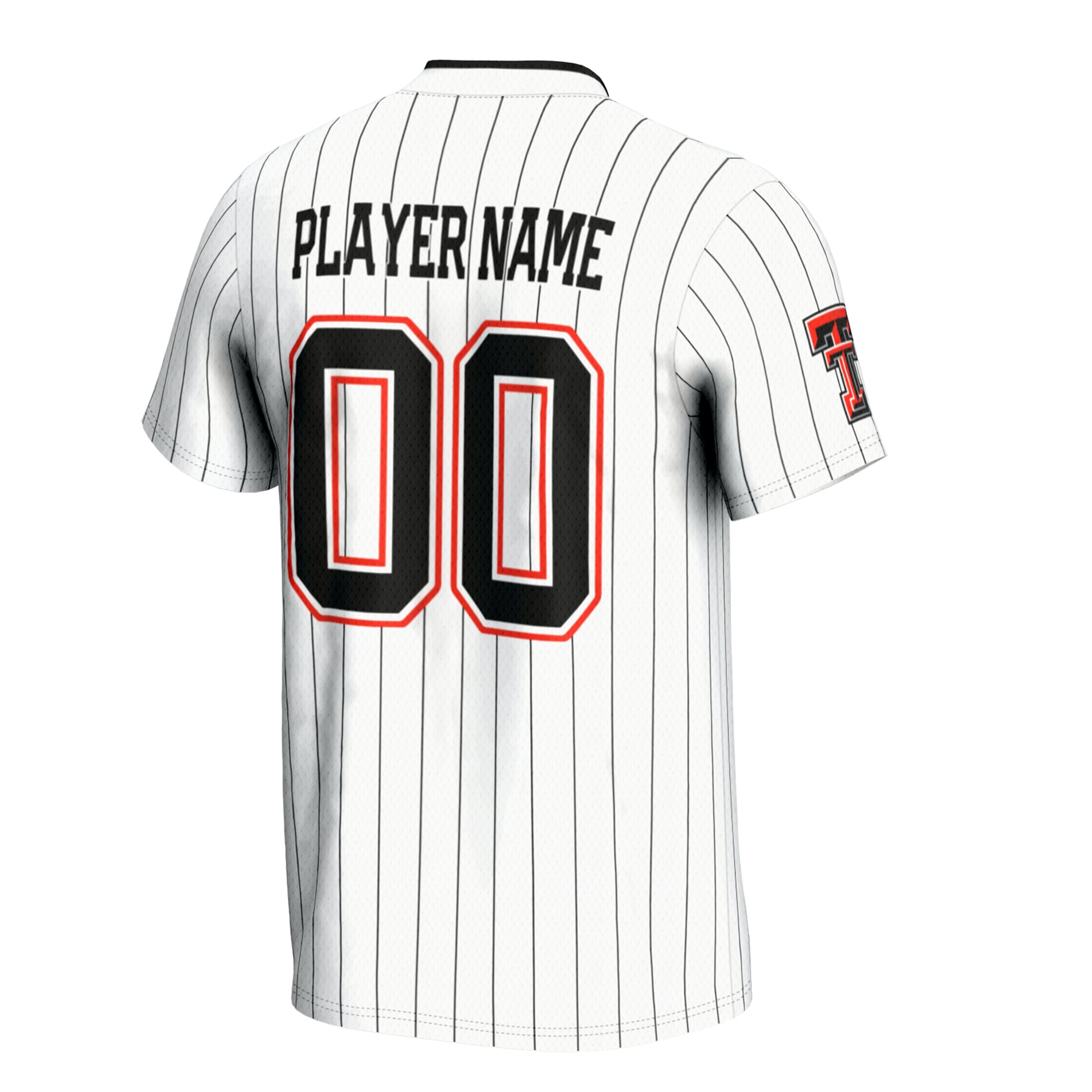 Texas Tech Red Raiders Youth Lightweight Softball Jersey White - back view