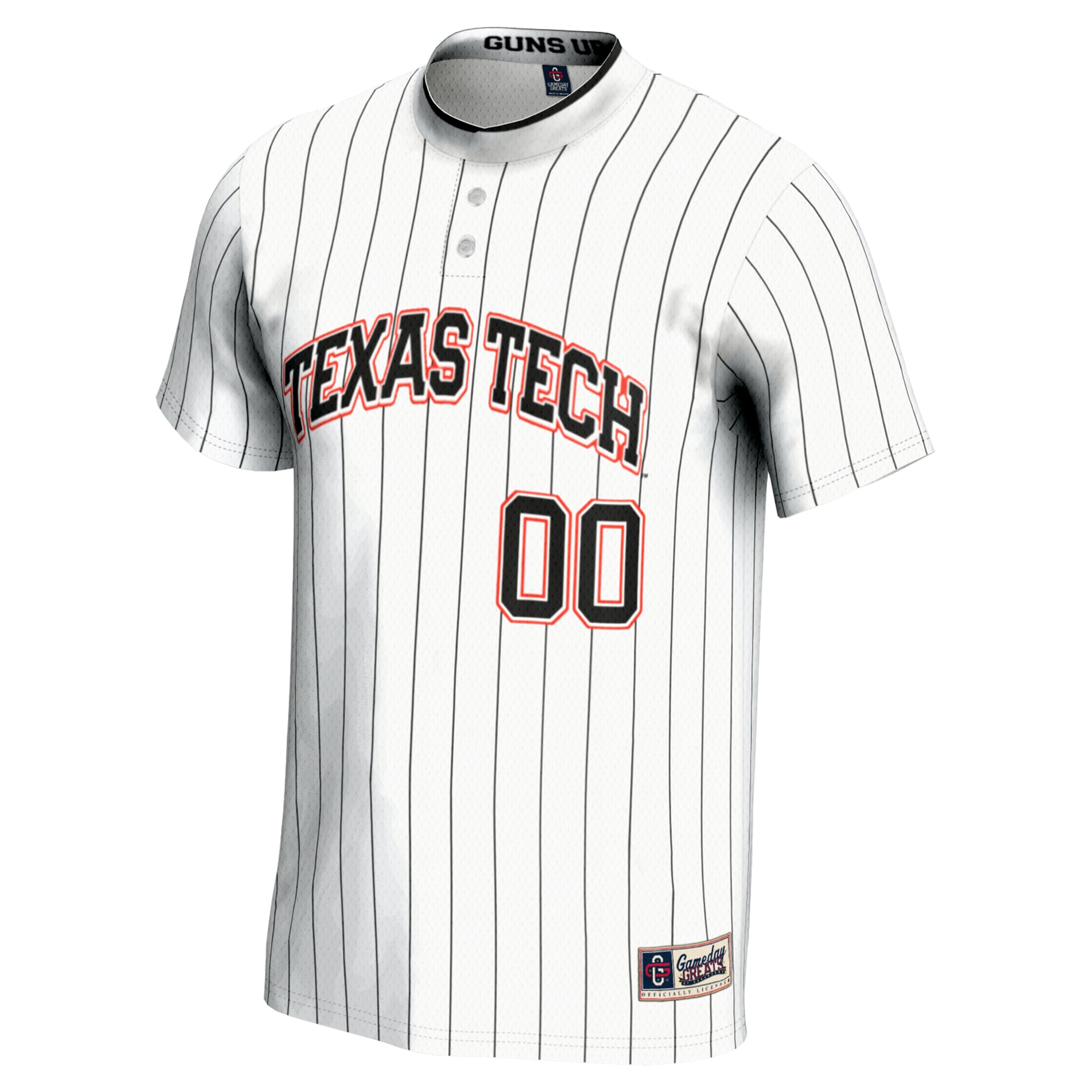 Texas Tech Red Raiders Youth Lightweight Softball Jersey White - front view
