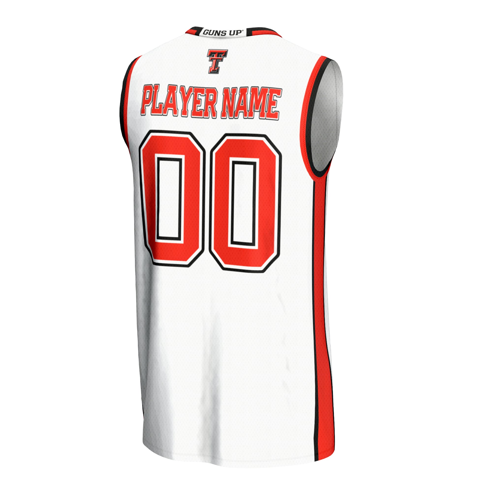 Texas Tech Red Raiders Youth Lightweight Men's Basketball Jersey White - back view