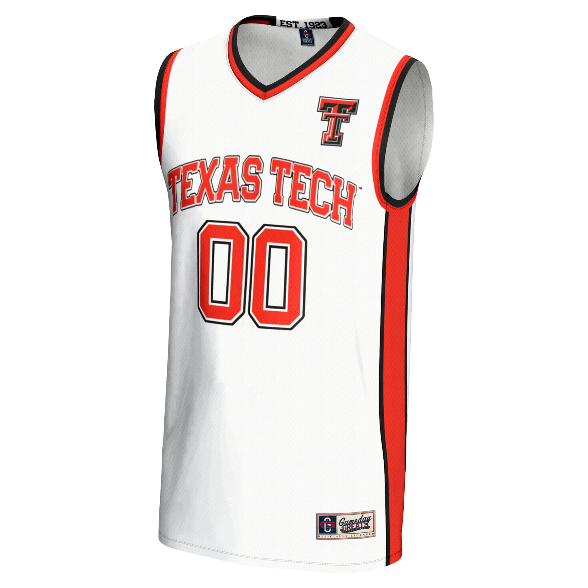 Texas Tech Red Raiders Youth Lightweight Men's Basketball Jersey White - front view