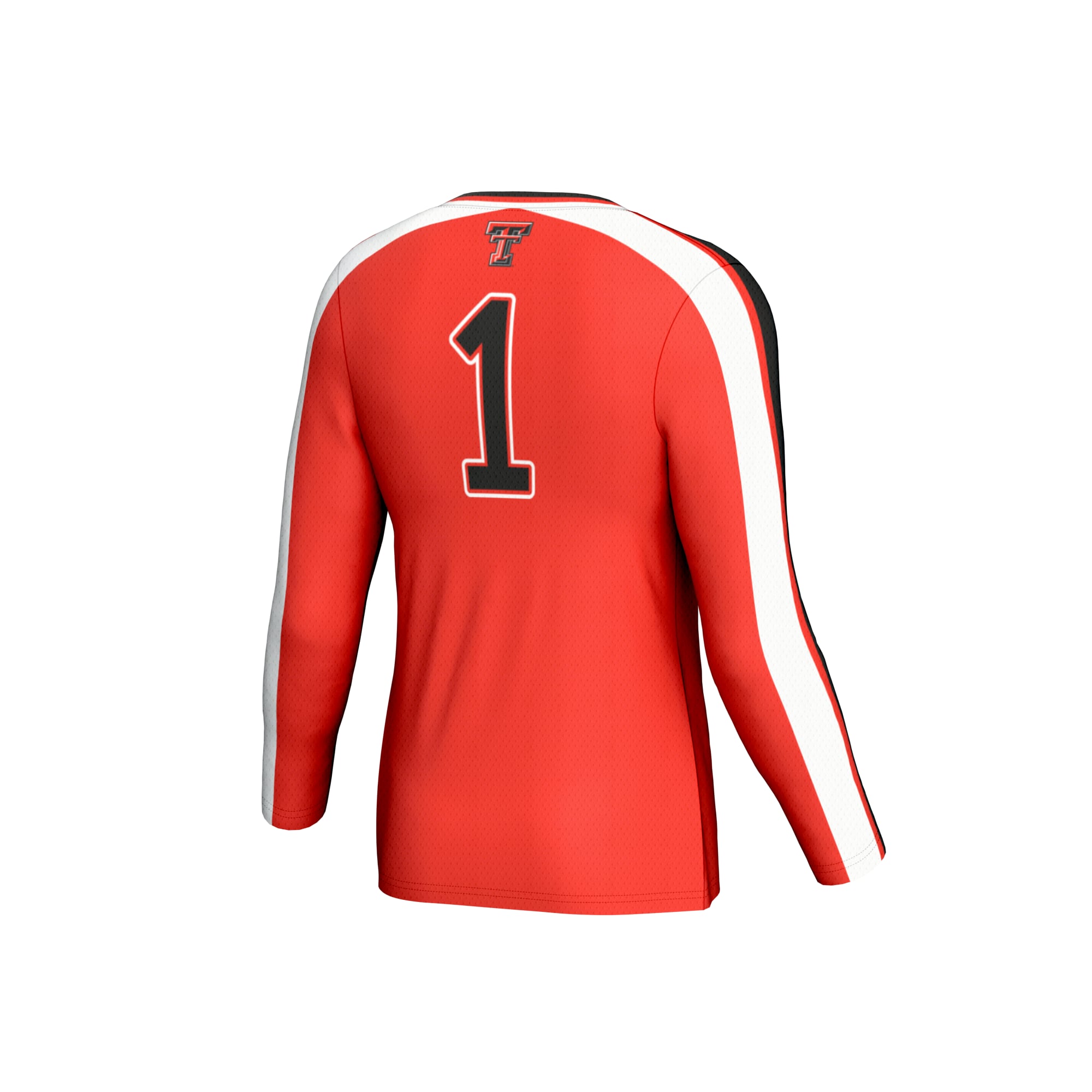 #1 Texas Tech Red Raiders Youth Lightweight Volleyball Fashion Jersey Red - back view
